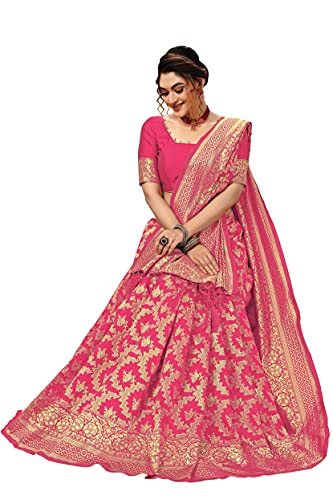 Thumbnail 4 de Nivah Fashion Banarasi Art Silk Saree with Blouse Piece (NH.S13-Pink)