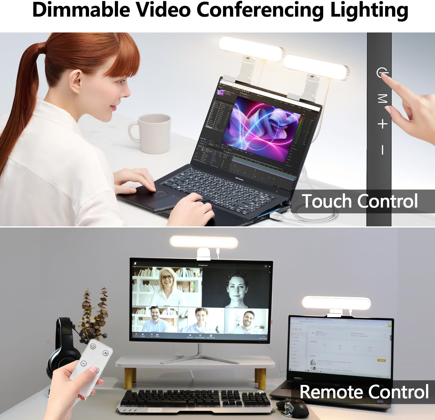 Detalle 2 de yAyusi Videokonferenzbeleuchtung mit 2 Lampen đ„