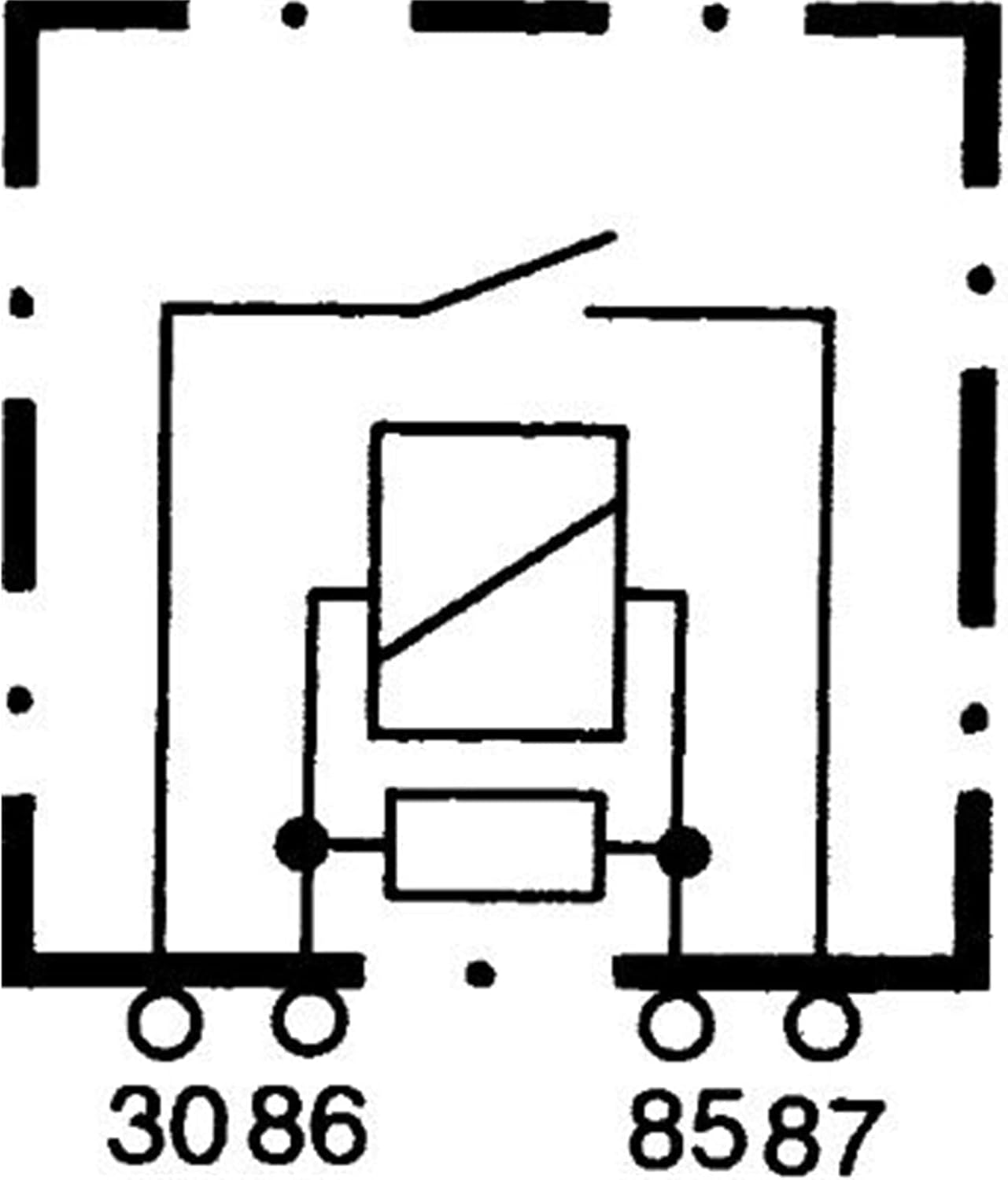 Detalle de HELLA 4RA 007 793-041 Relais, Arbeitsstrom 12V, 4-polig, S2-Schaltbild, mit Halter