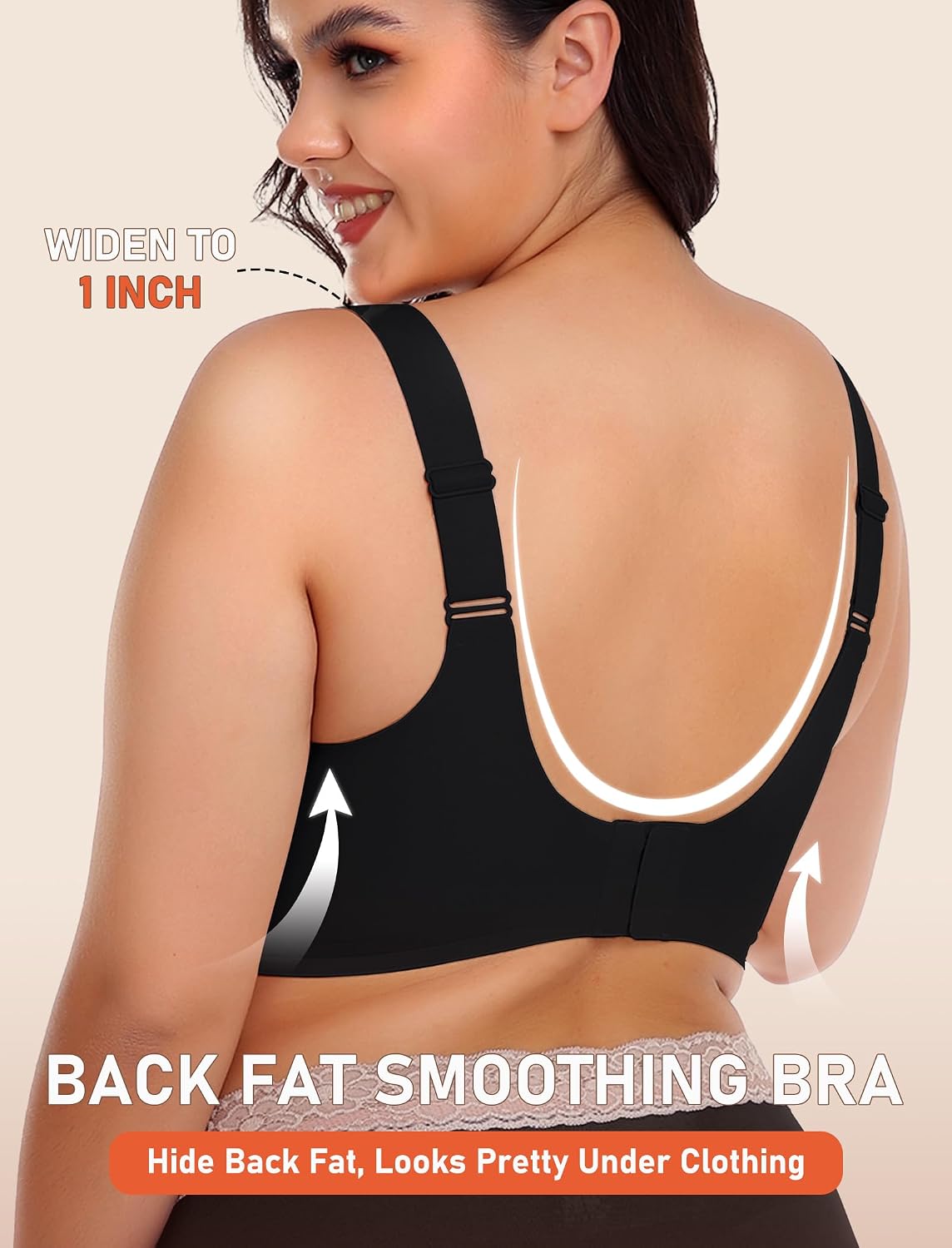 Detalle 1 de Gailife Wireless Push Up Bra, Seamless Support