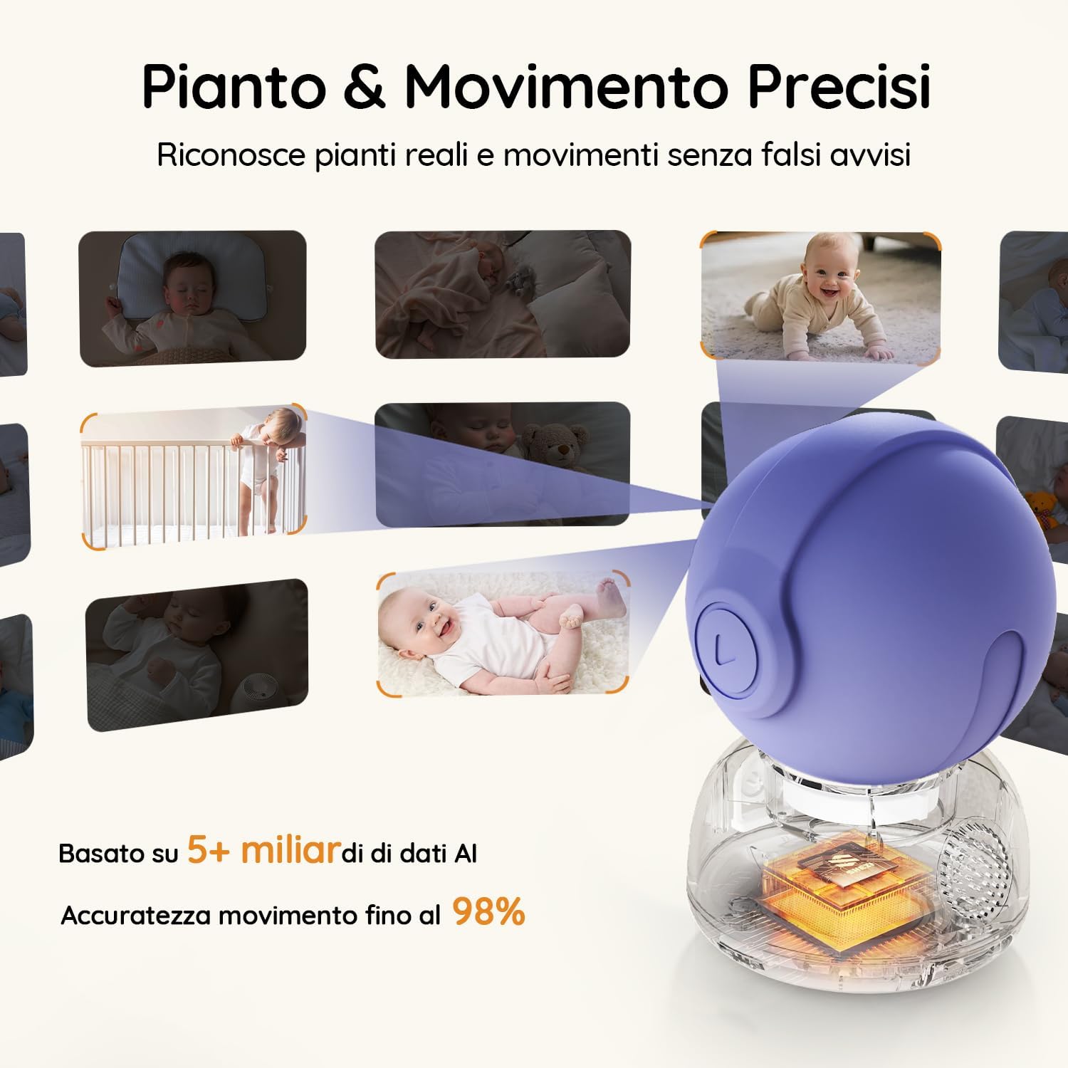 Thumbnail 4 de Boifun Video Baby Monitor 2K con display 5" e rotazione 360°