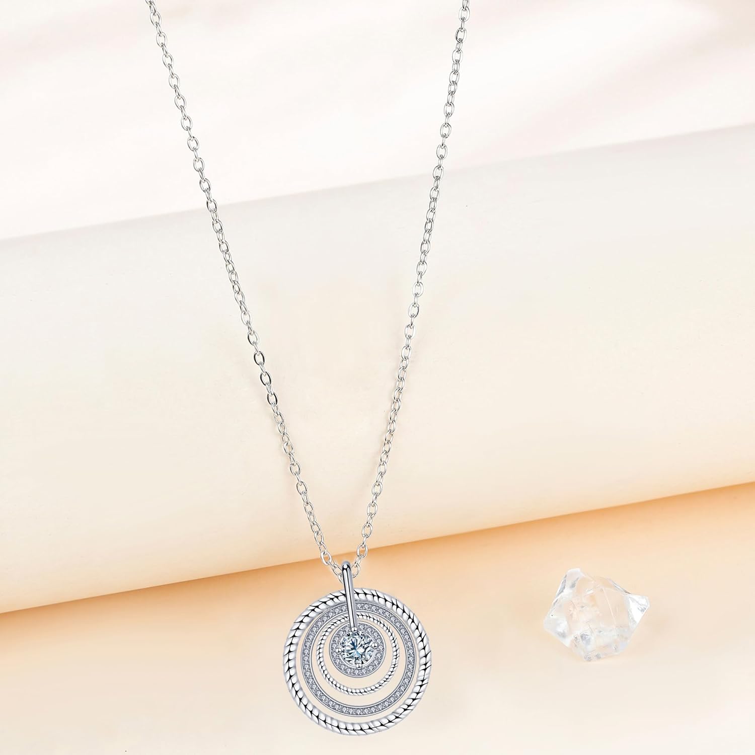 Thumbnail 4 de J.MUEN Damen-Halskette 925 Sterling Silber – verstellbar | Spiral-Anhänger