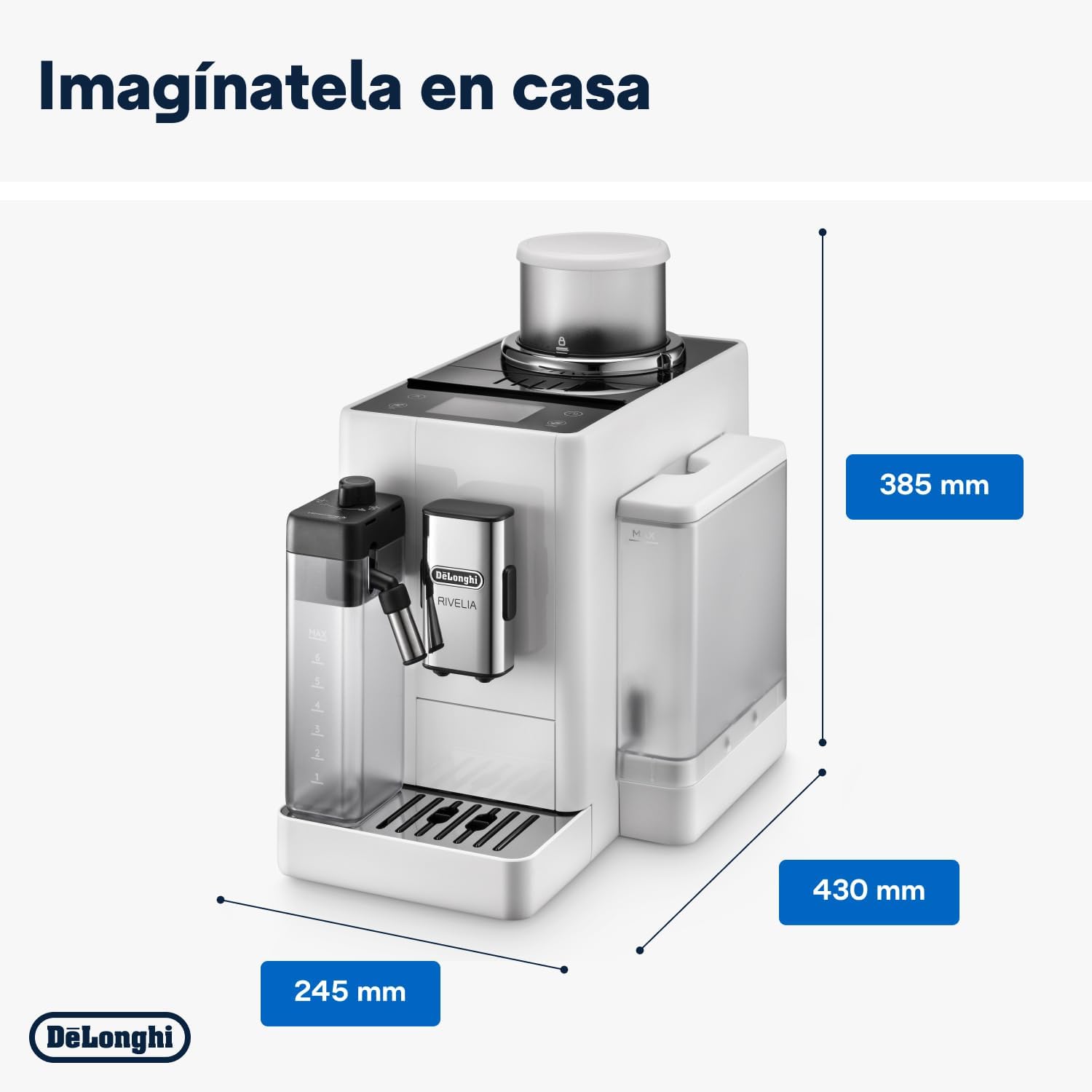 Thumbnail 2 de De'Longhi Rivelia EXAM440.55.W ☕ Cafetera Superautomática Compacta