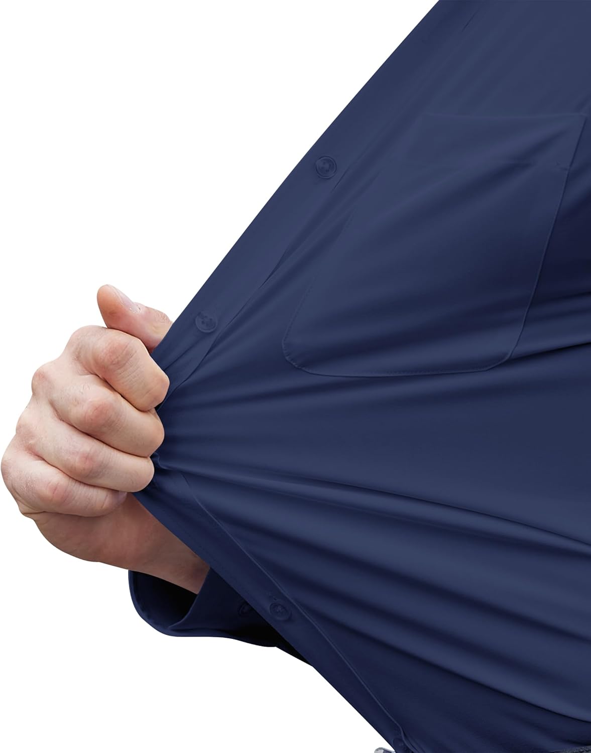 Detalle 2 de J.VER Herren Langarm-Hemd Business Casual – knitterarmes Stretchhemd mit Button-Down-Kragen