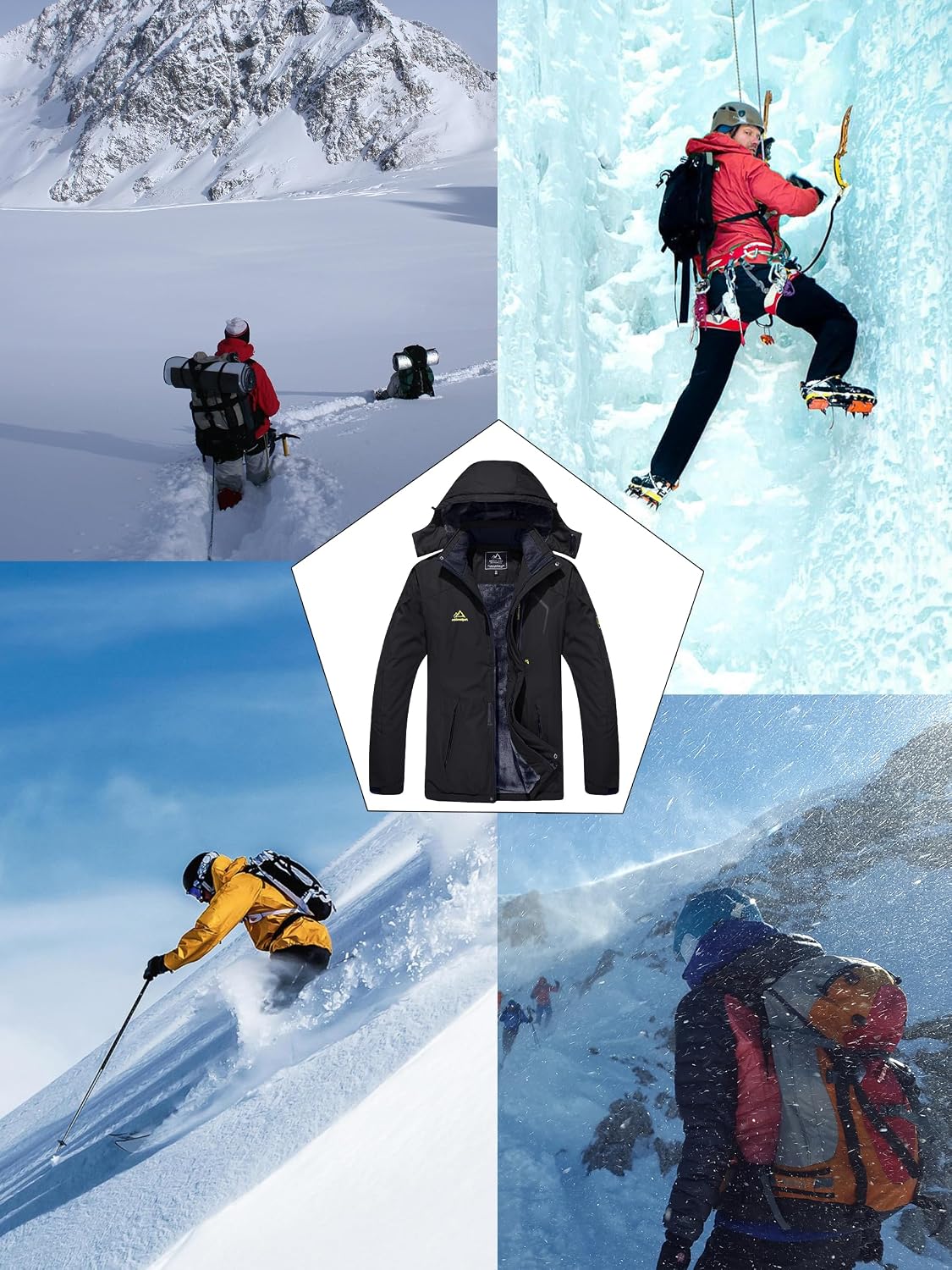 Thumbnail 6 de KEFITEVD Men’s Waterproof Fleece Jacket