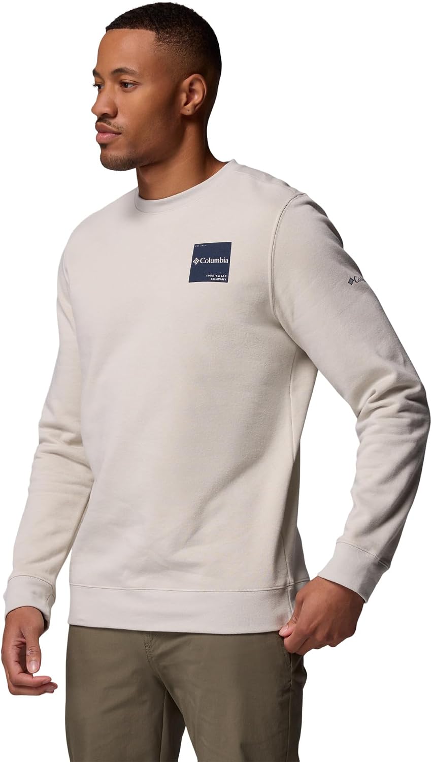 Detalle de Columbia Trek Crew, Pull Sweat pour Homme — Confort et polyvalence au quotidien