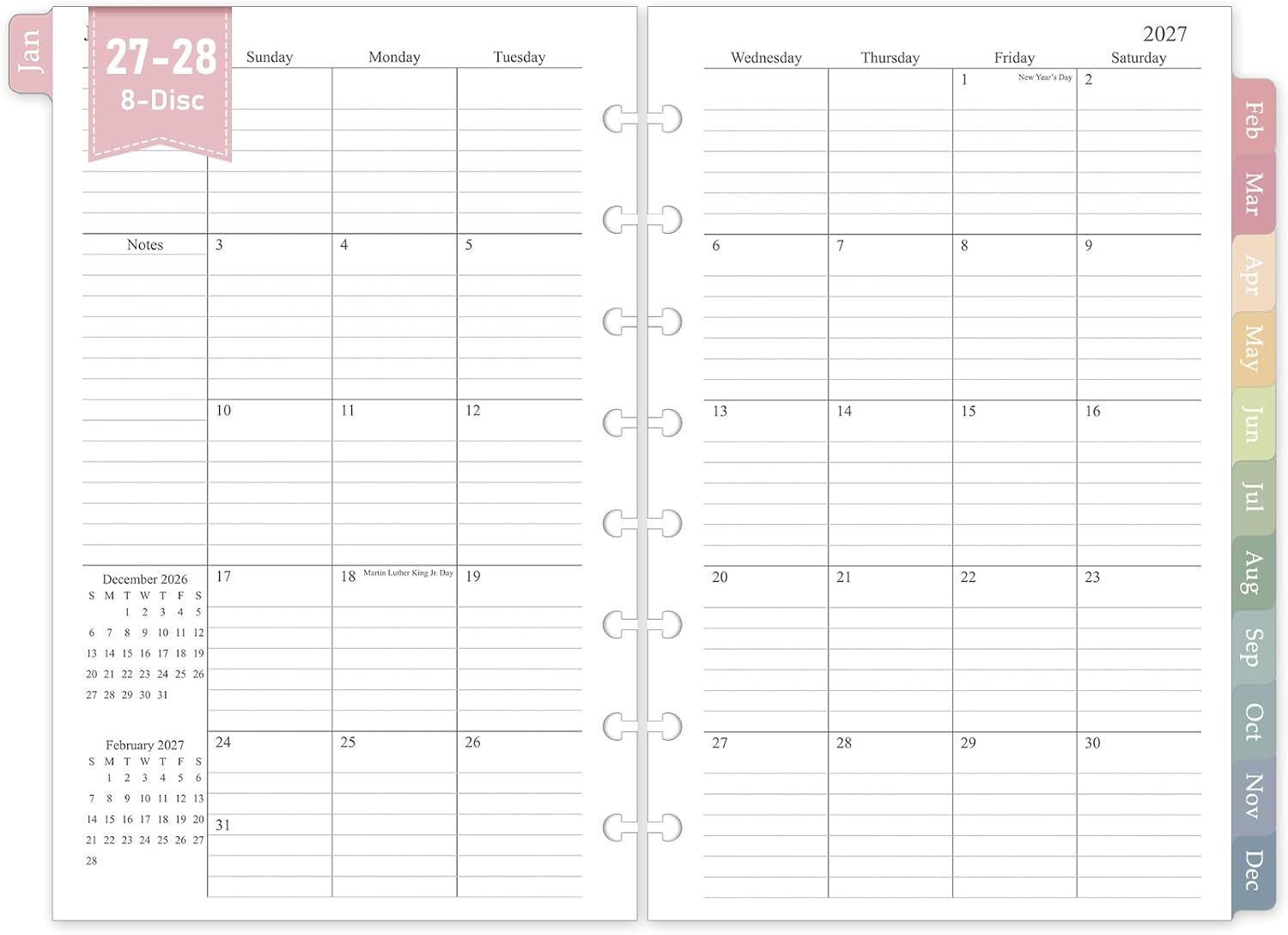 Detalle de Monthly Planner Refill, 8-Disc