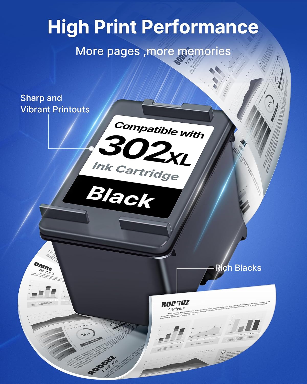 Thumbnail 3 de 302XL ink cartridges 2-pack black