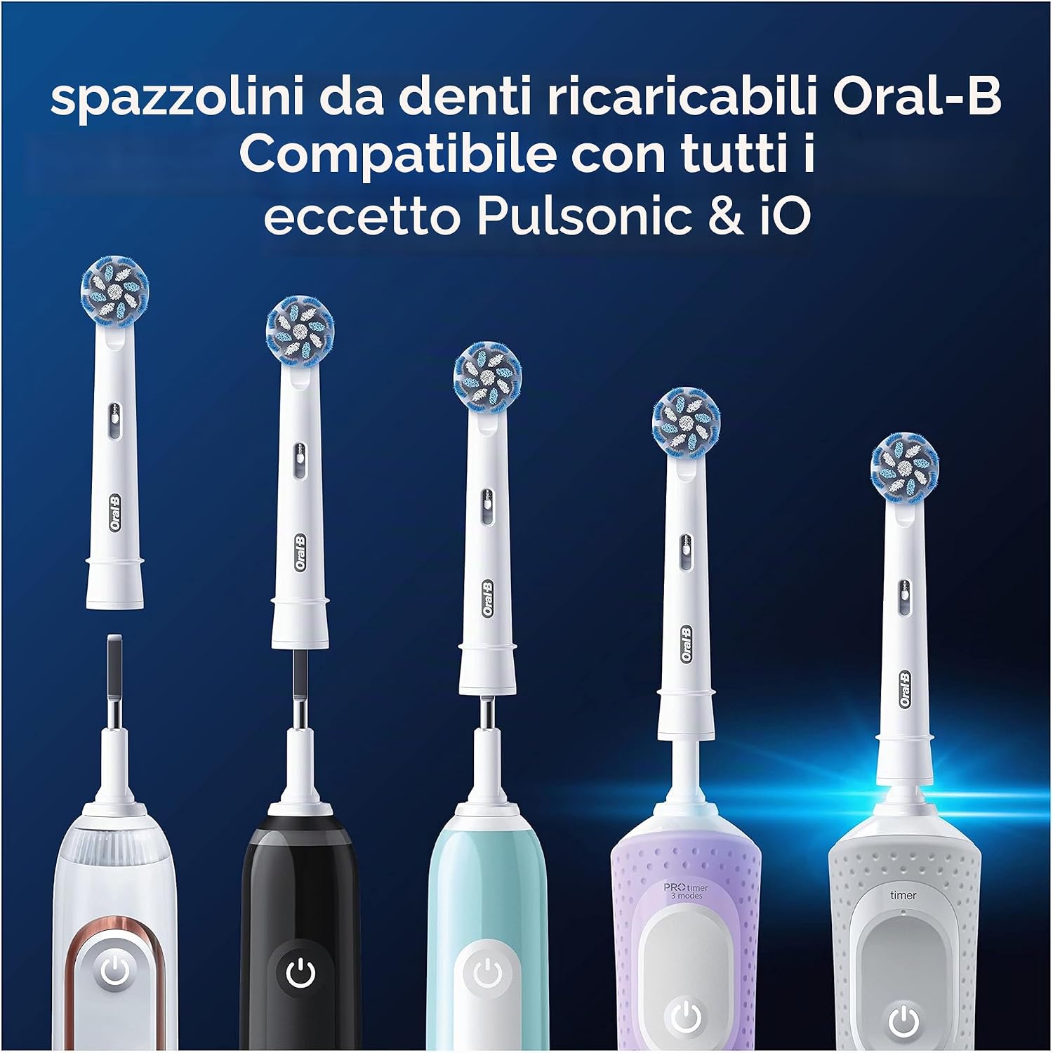 Detalle de Oral-B Testine di Ricambio per Spazzolino Elettrico Sensitive Clean - 12 Testine (Adatta alla Buca Delle Lettere)