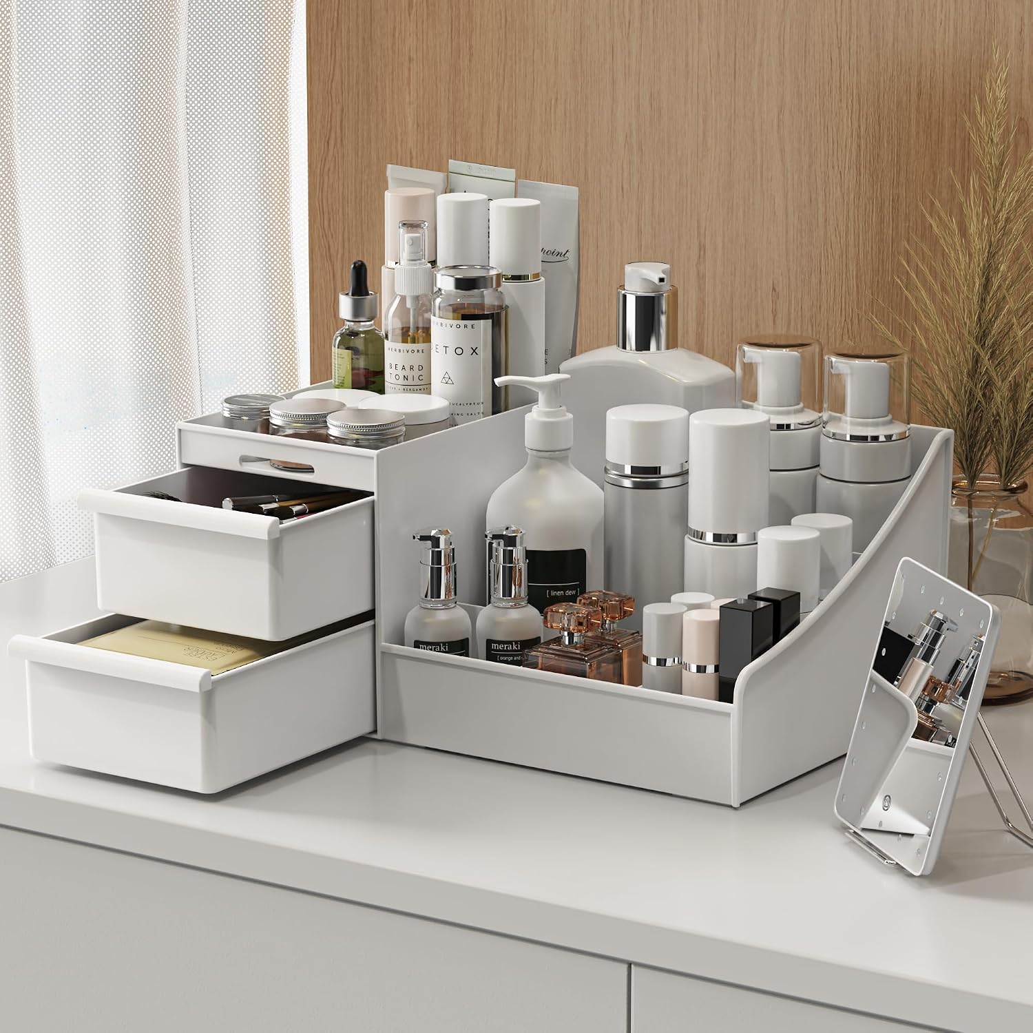 Thumbnail 1 de DancesCat DC-Cosmetic Organisers make-uporganizer met 7 vakken en 2 laden