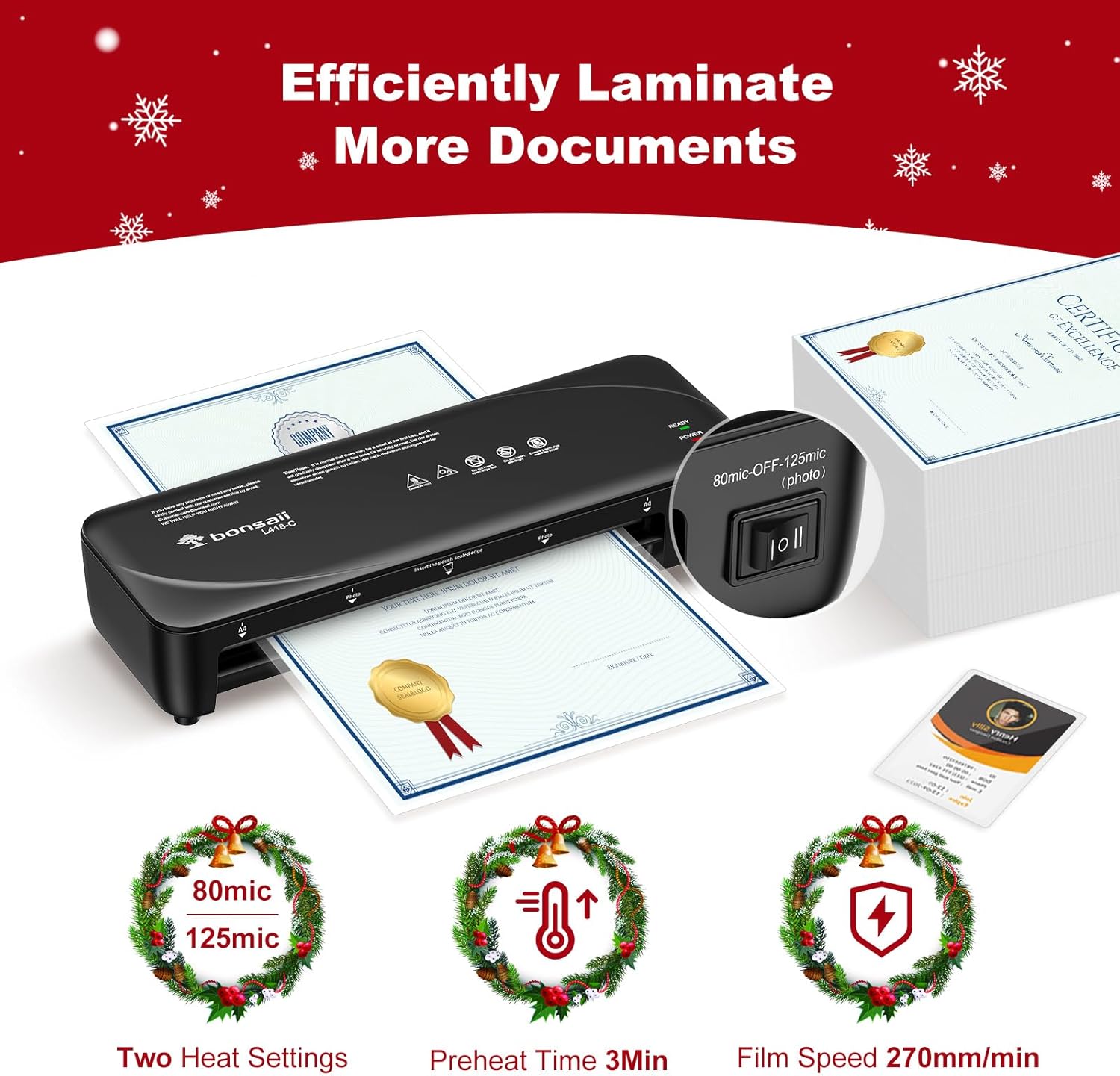 Thumbnail 2 de Bonsaii L418‑C Laminiergerät A4, 80–125 µm 📷