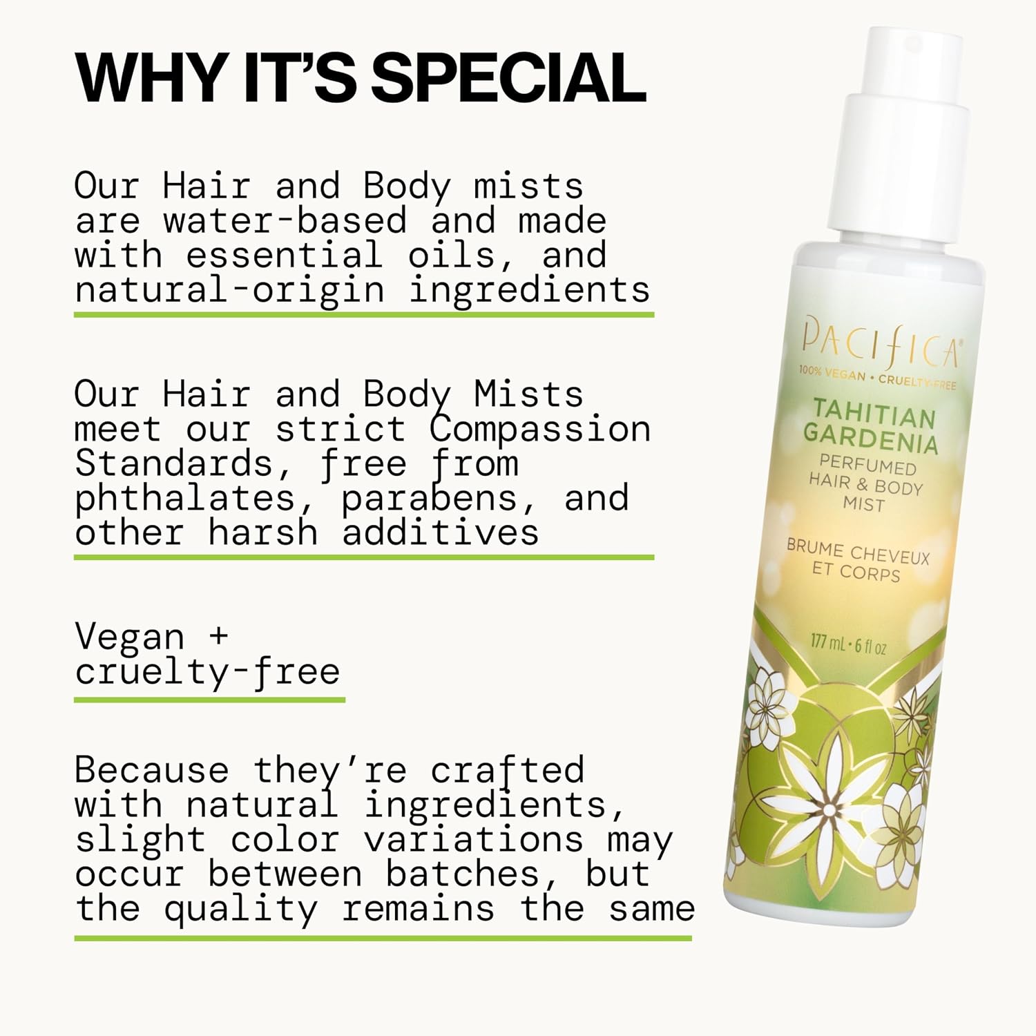 Detalle 1 de Pacifica Tahitian Gardenia Mist 6 Fl Oz