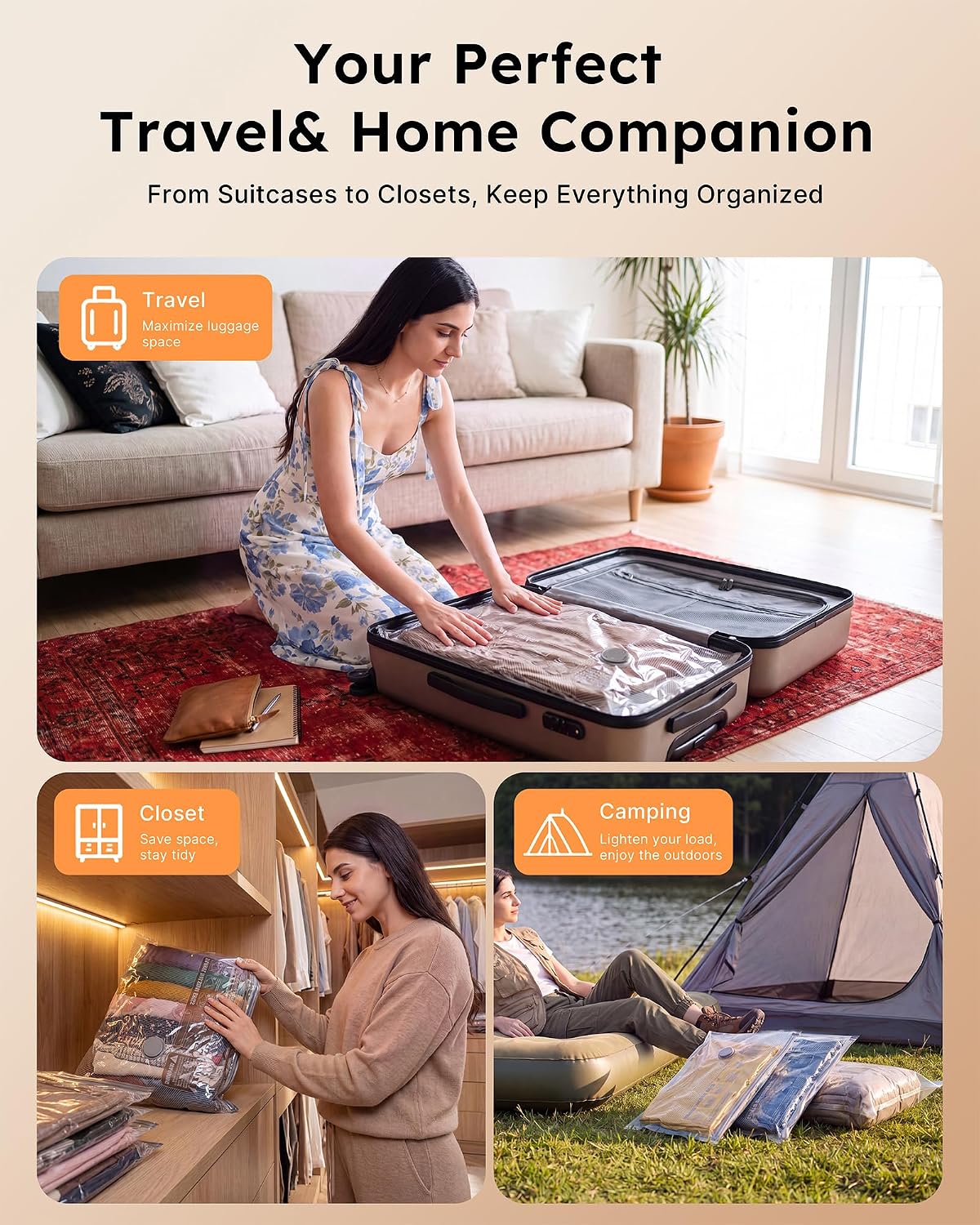 Detalle 2 de Travel Vacuum Bags, 15-Pack