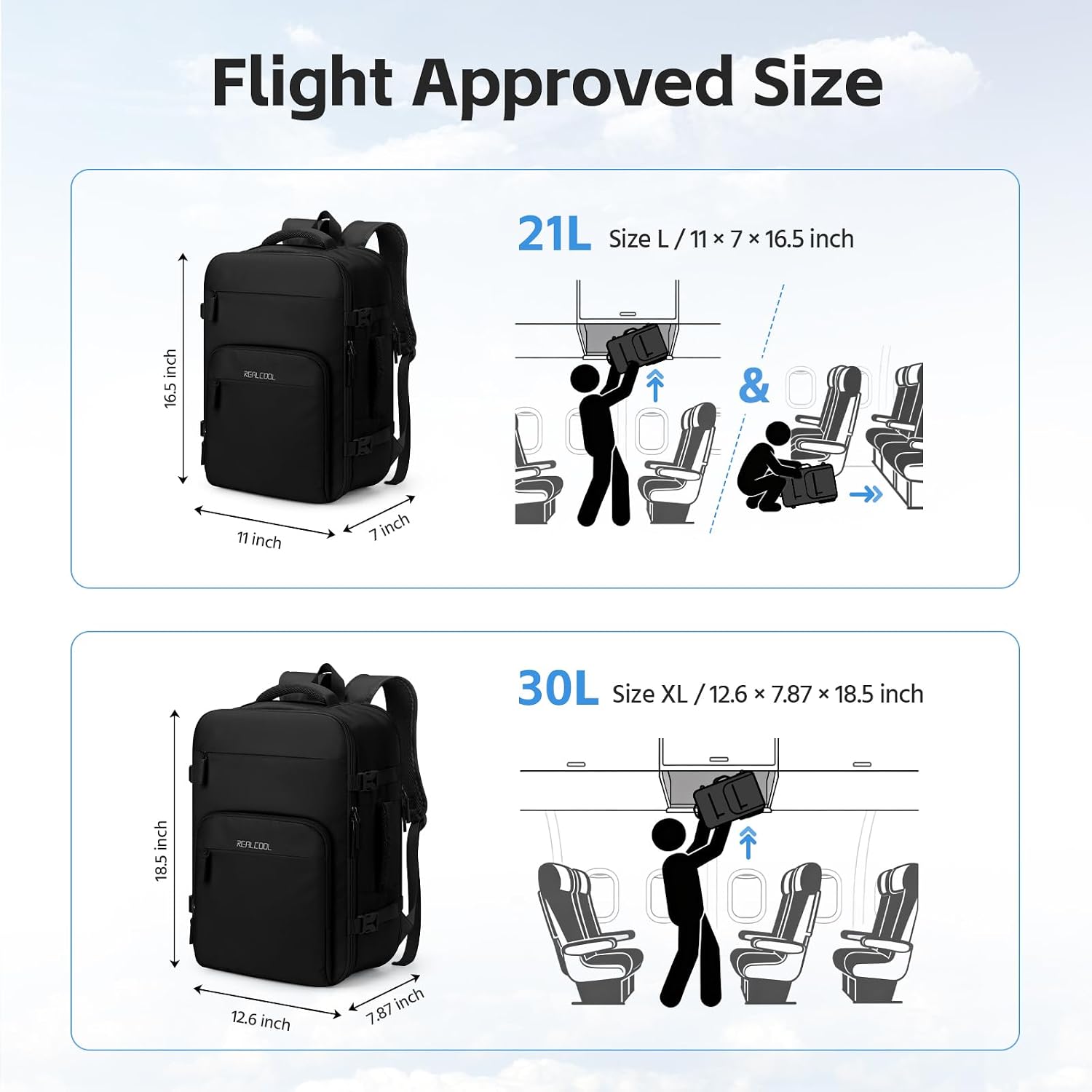 Detalle de RealCool Laptop Travel Backpack 15.6-inch