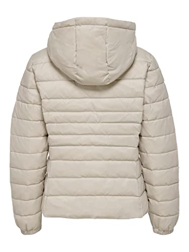 Detalle de ONLY Giacca trapuntata corta da donna con cappuccio, Pumice Stone, XS
