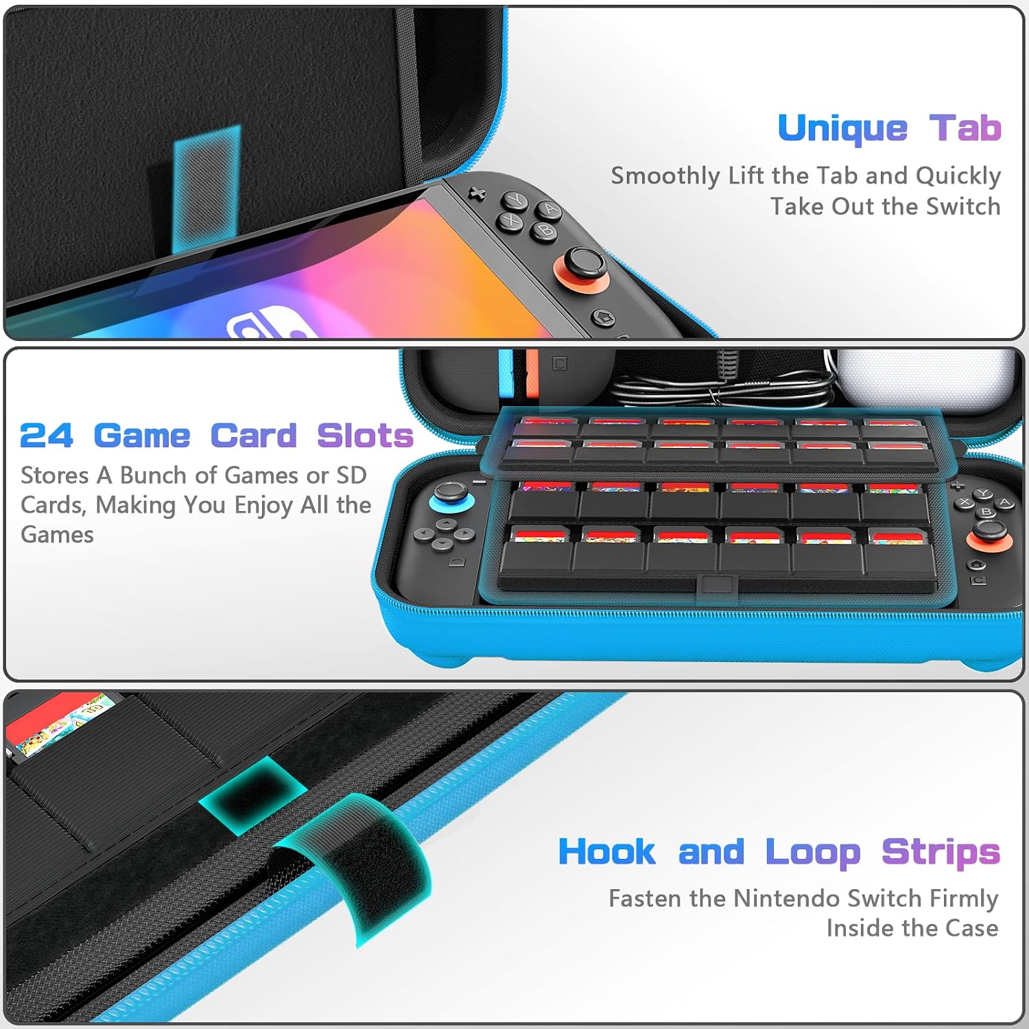 Thumbnail 5 de daydayup Switch Carrying Case with 24 Slots