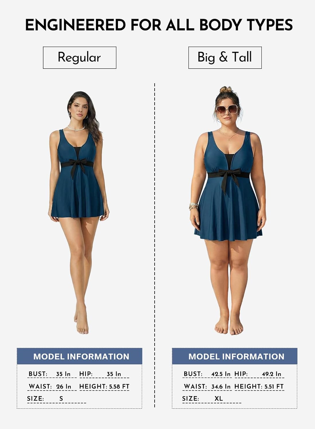 Thumbnail 6 de Aleumdr Women Printed Two-Piece Tankini Swimsuits with Tummy Control, High-Waisted Boyshorts, and Pockets