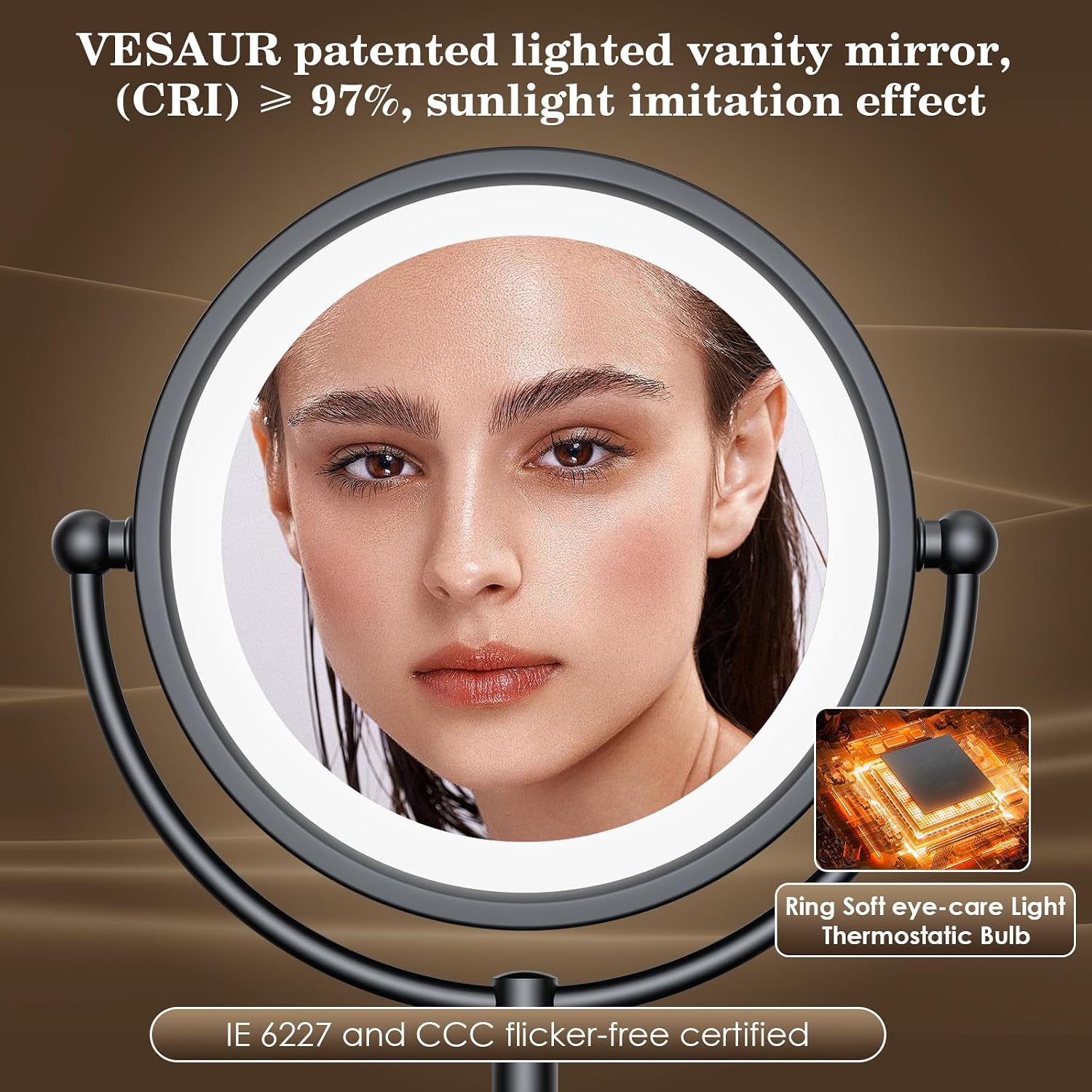 Thumbnail 2 de VESAUR Professional 8.5in Lighted Makeup Mirror
