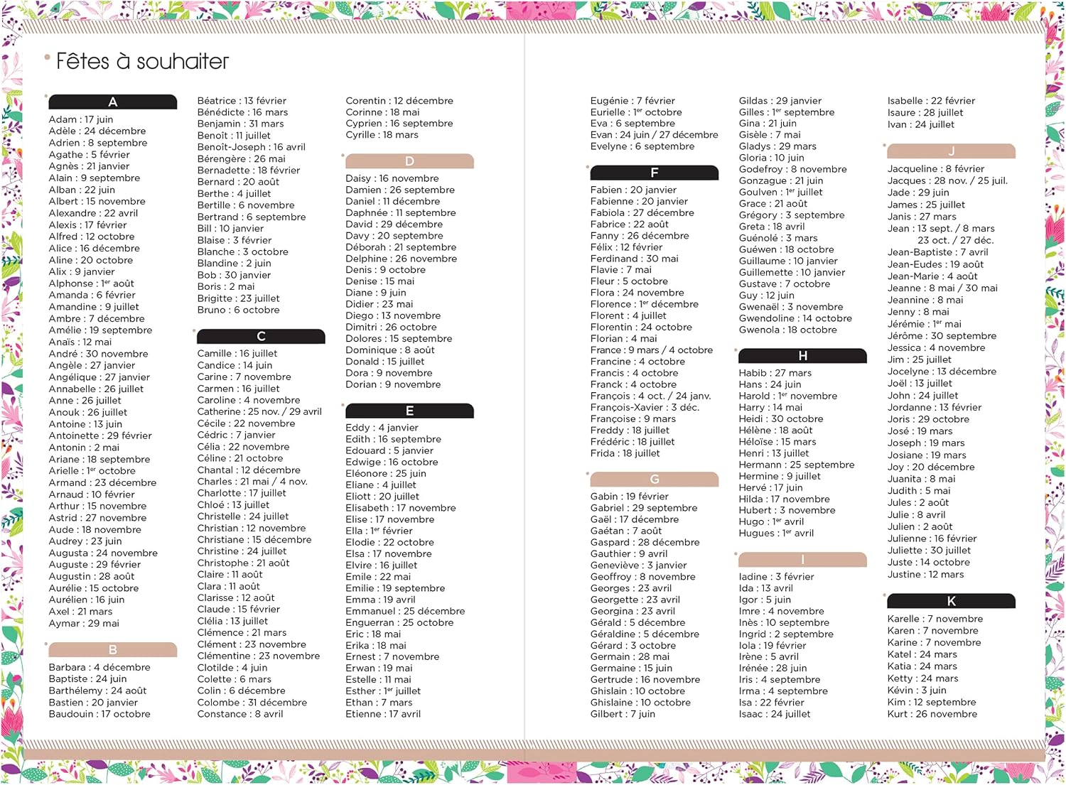 Detalle de Agenda Oxford Flowers 12x18 cm, 1 jour par page, 352 pages (Sept 26–Sept 27, Rose)