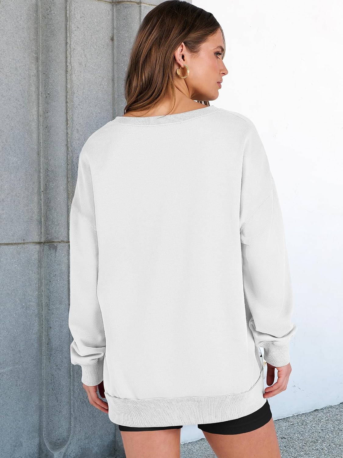 Detalle 2 de ANRABESS Women's V-Neck Sweatshirt