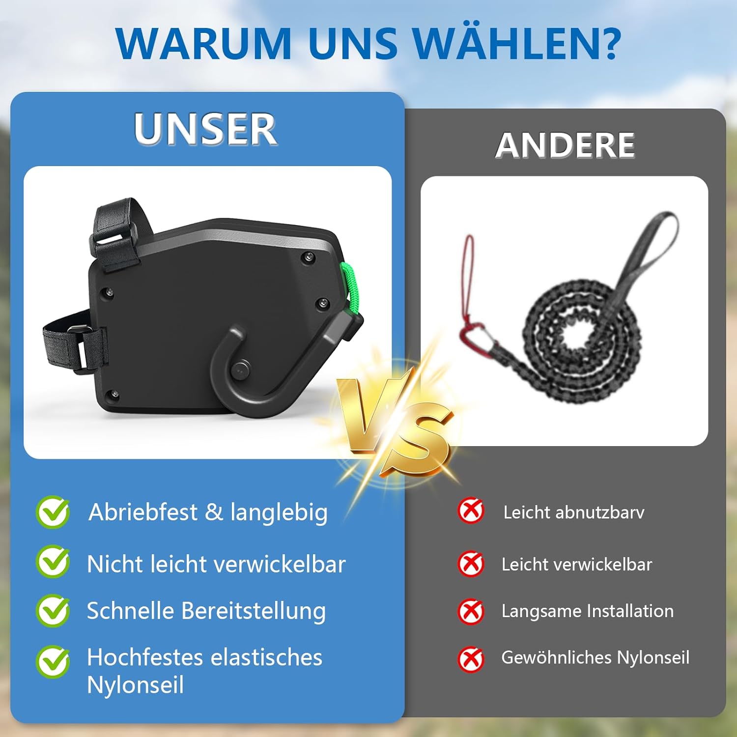 Thumbnail 3 de FIVAVA Fahrrad Abschleppseil für Kinder, 2,5 m einziehbar – Zugseil für Eltern-Kind-Radtouren