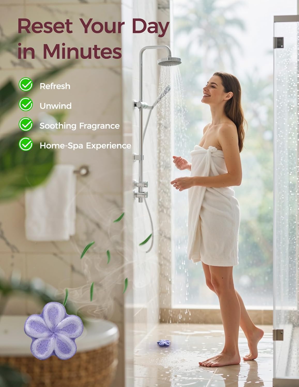 Thumbnail 2 de Momcozy Shower Steamers 14 Pack (7 shapes) with floral scents for home spa showers