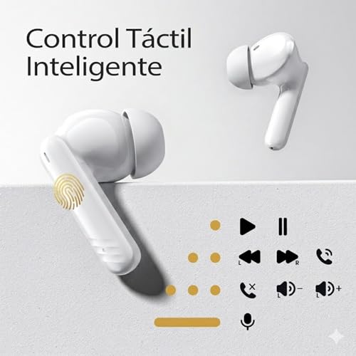 Thumbnail 7 de OWMSIC W70 Pro: Auriculares Inalámbricos Bluetooth 5.4 con 46 h de autonomía y Pantalla LED (IPX7) en Blanco