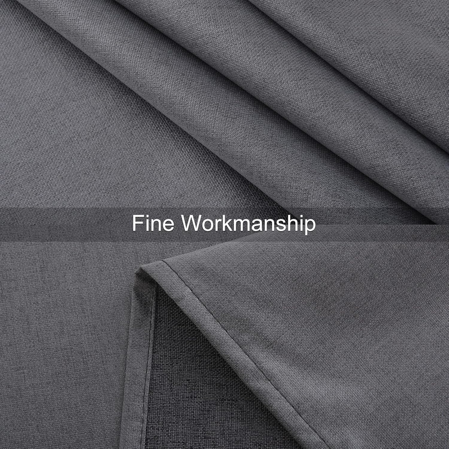 Thumbnail 2 de Homaxy Leinenoptik Tischdecke mit Lotuseffekt, wasserabweisend, dunkelgrau (100 x 140 cm)