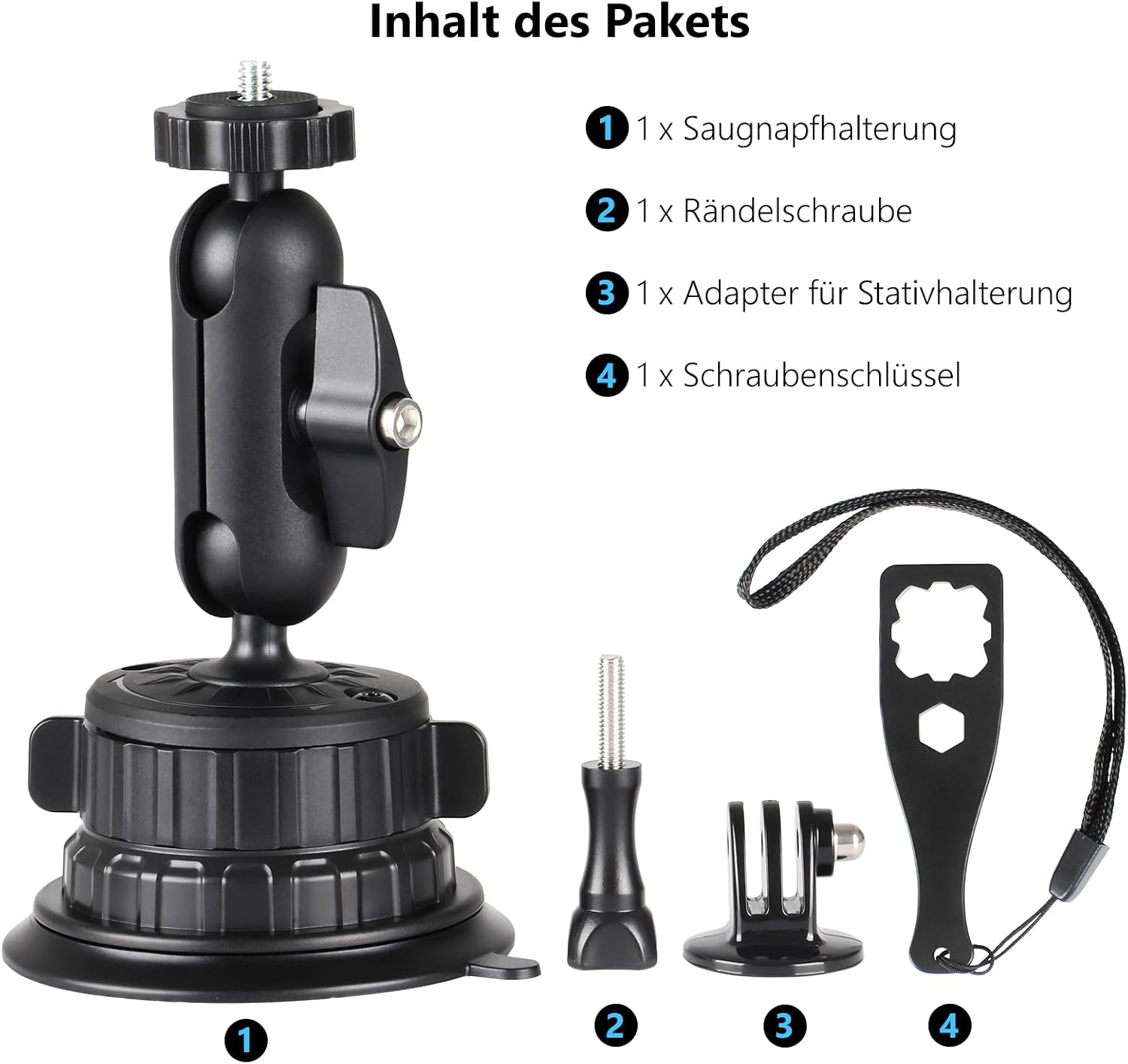 Thumbnail 6 de HSU Saugnapfhalterung für Action-Kamera