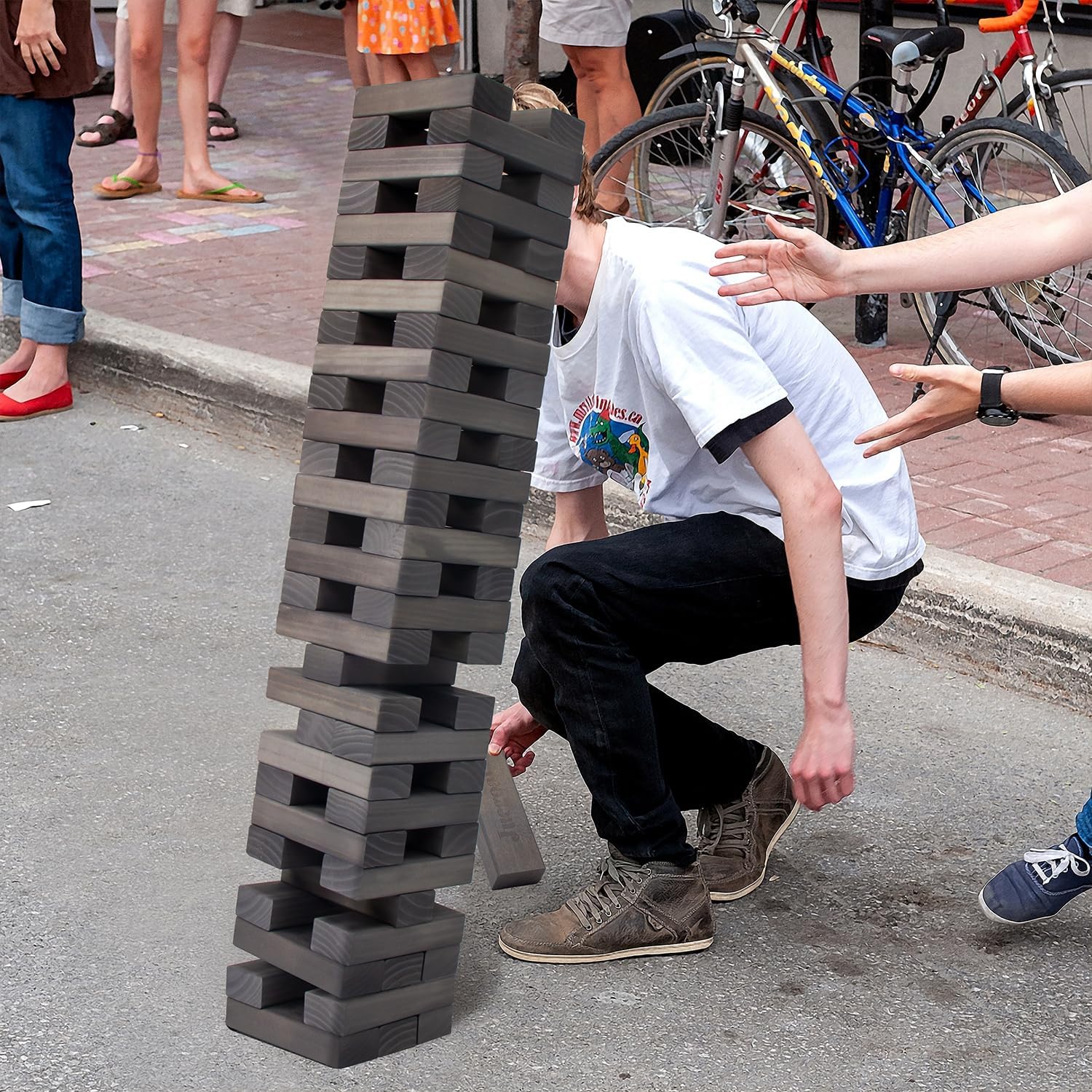 Thumbnail 3 de Juegoal 54 Piece Giant Tumble Tower Grey