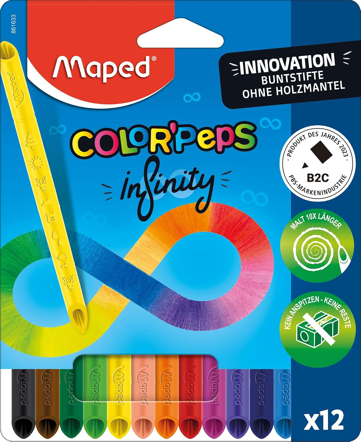 Detalle de Maped Color'peps Infinity : crayons de couleur 100% rechargeables, sans gaine en bois