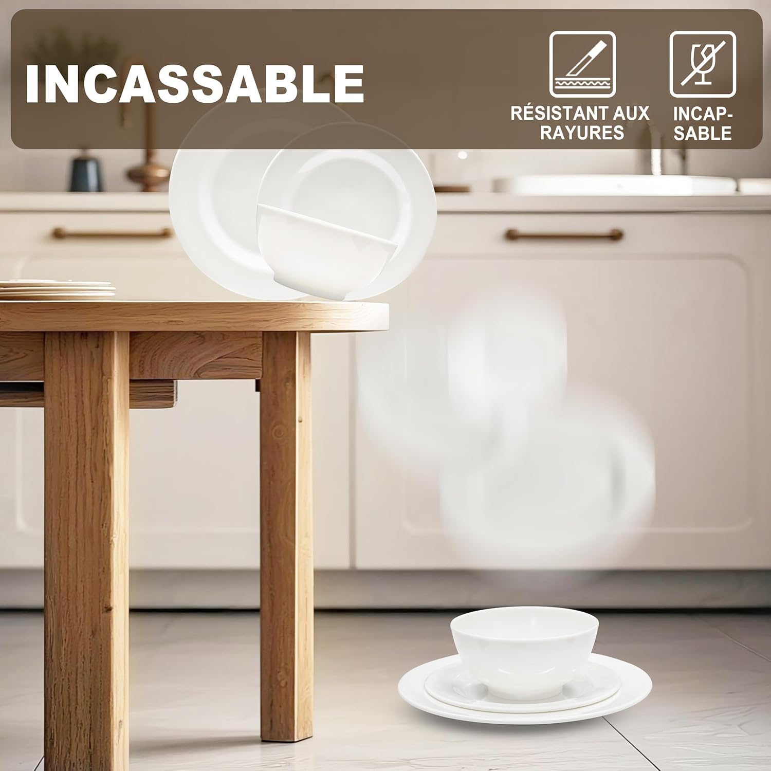 Detalle de 12 assiettes et bols 36 pièces