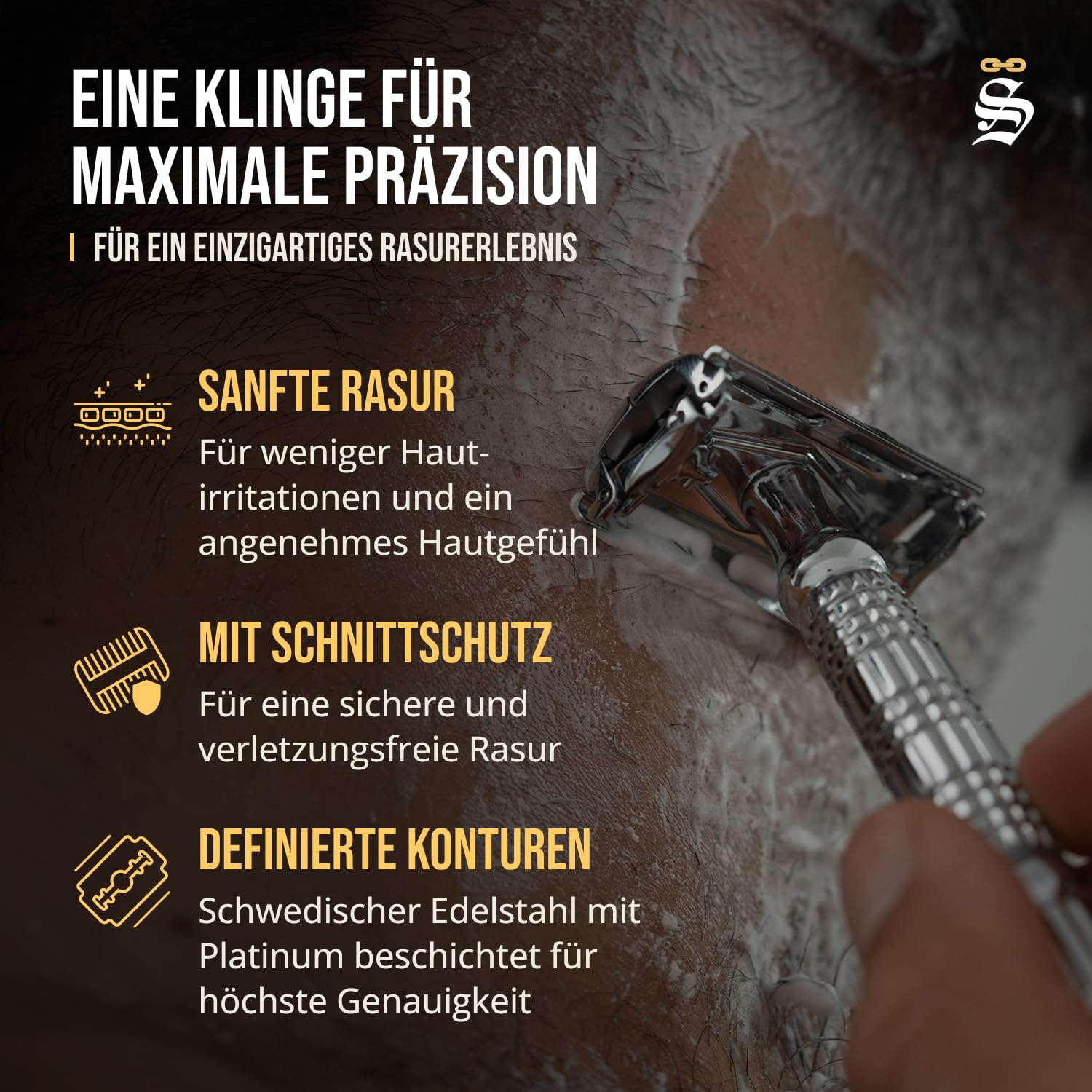 Thumbnail 4 de Störtebekker Premium Rasierhobel Hamburg – Testsieger 2024 mit 10 Rasierklingen & Leder-Etui