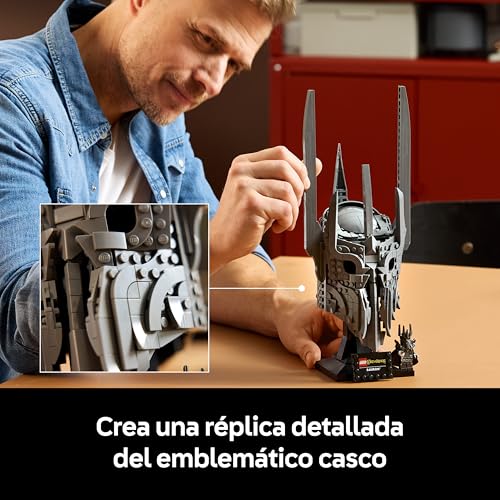 Detalle de LEGO Icons El Señor de los Anillos: Casco de Sauron - Kit de Maquetas para Adultos (11373)