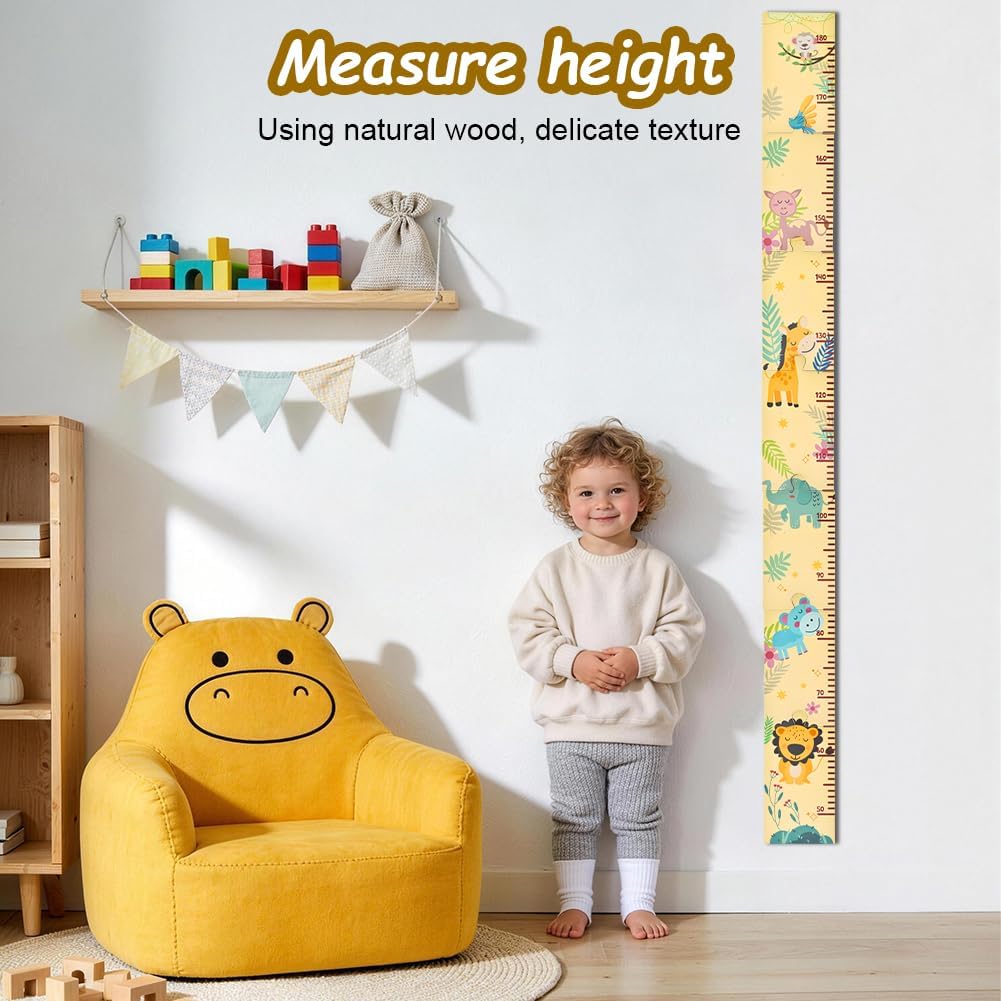 Thumbnail 6 de Aolso Metro Altezza per Bambini da Parete – Tabella di Crescita in Legno con Animali