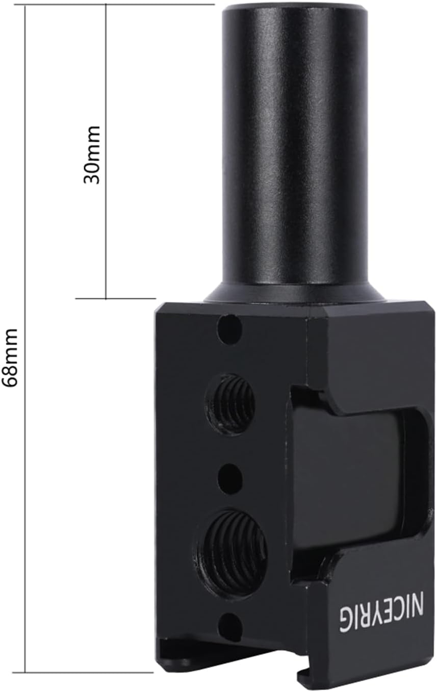 Thumbnail 2 de NICEYRIG 15 mm Stangenverlängerungsanschluss für 15-mm-Stangen (1/4-20 & 3/8-16, 3 Kaltschuh-Halterungen)