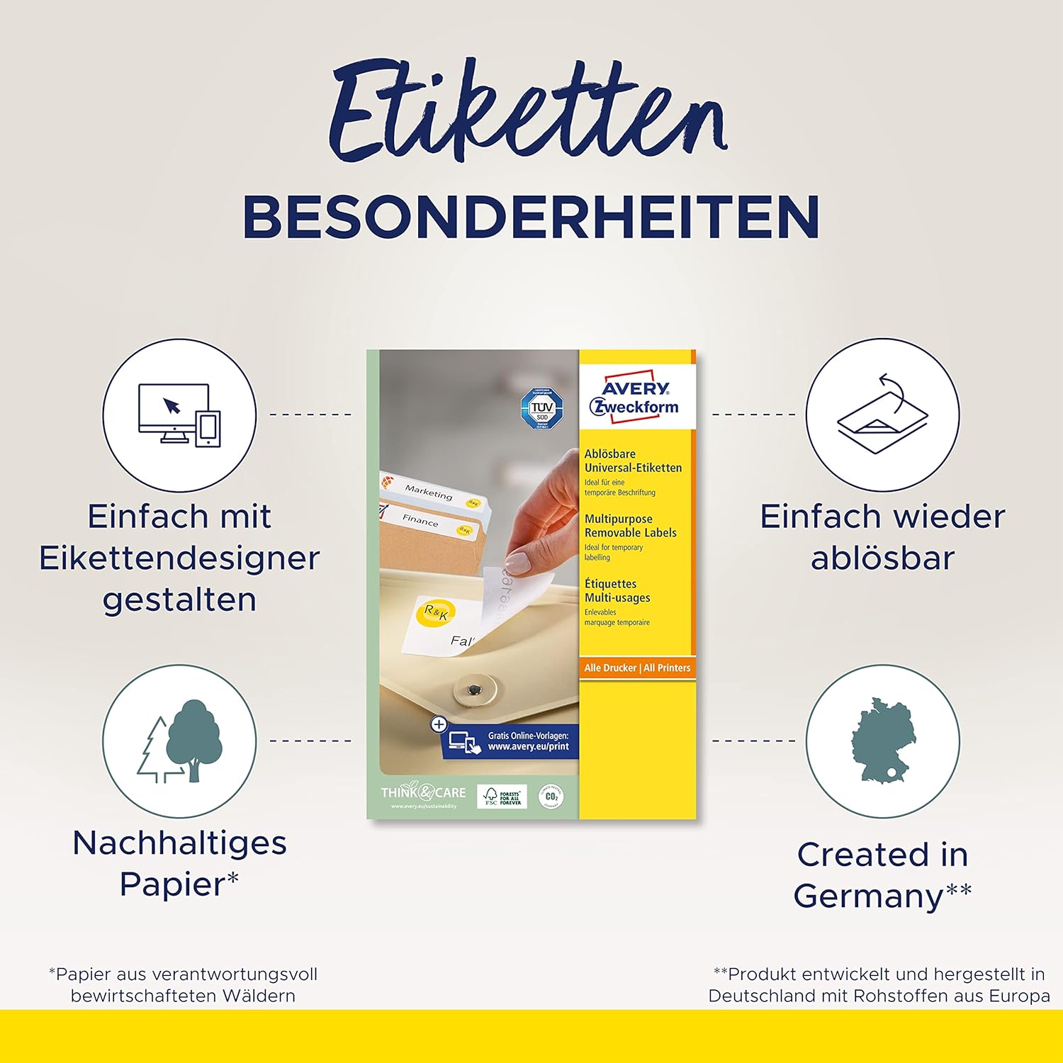 Thumbnail 2 de AVERY Zweckform L4732REV-25 Universal Etiketten