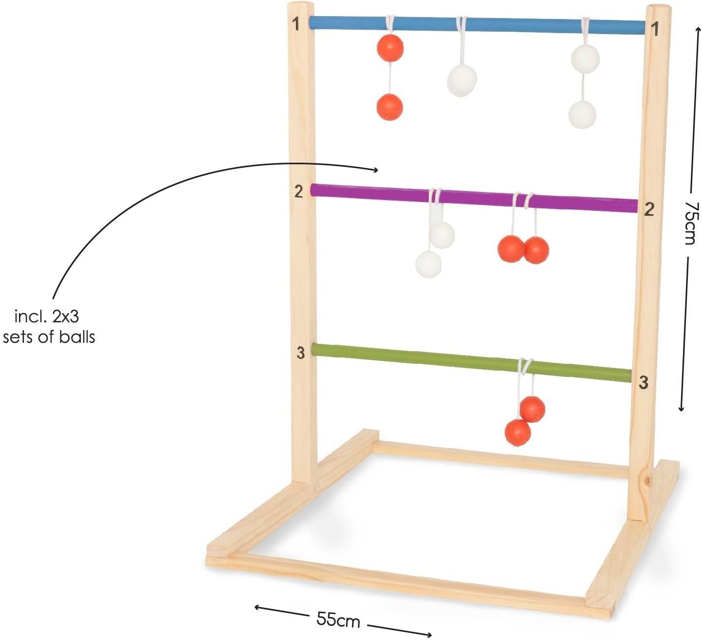 Detalle de Buitenspeel Throwing Game multicolore : jeu de lancer sur échelons pour enfants à partir de 6 ans