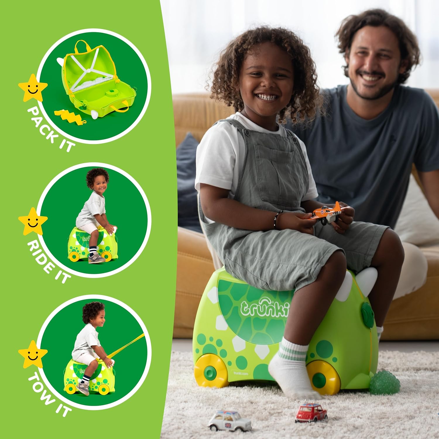 Thumbnail 2 de Trunki Dudley the Dinosaur Ride-On Suitcase – A durable, travel-friendly kids’ carry-on