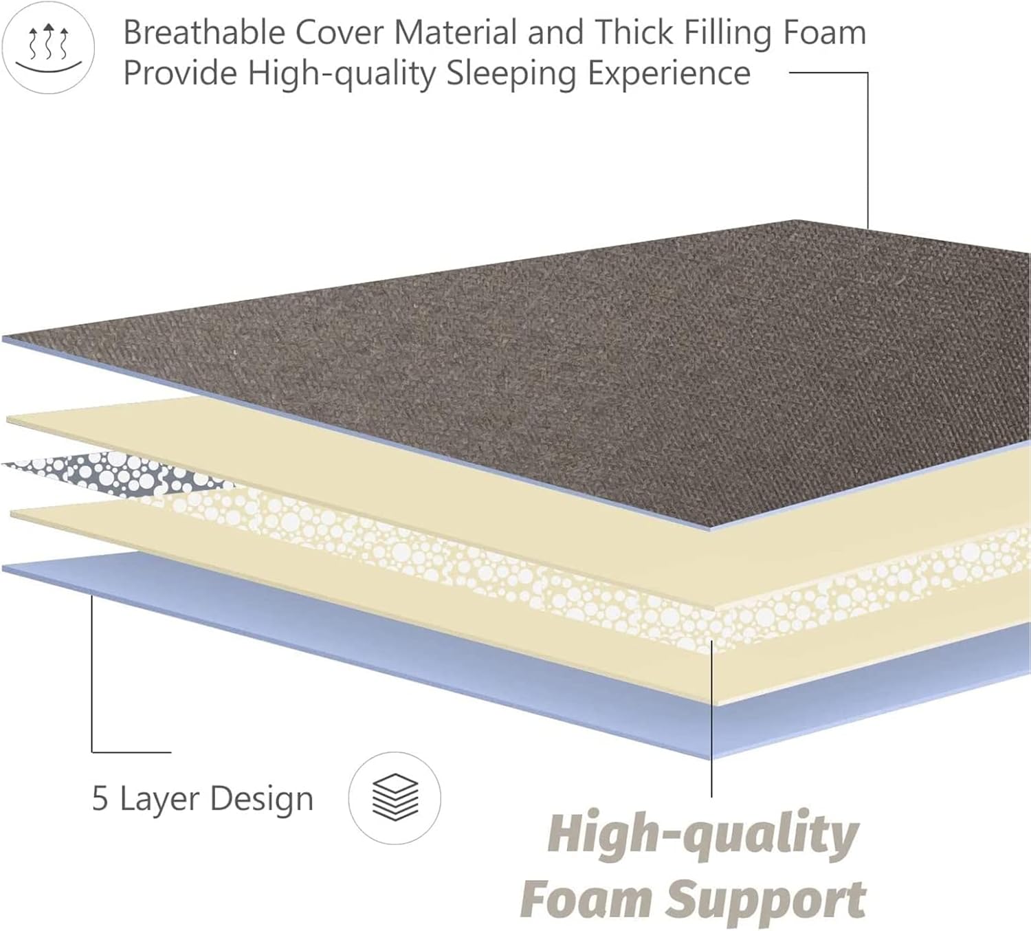 Thumbnail 5 de MAXYOYO Japanese Floor Mattress Futon Mattress (4" Thick, Full Size) – Charcoal Grey