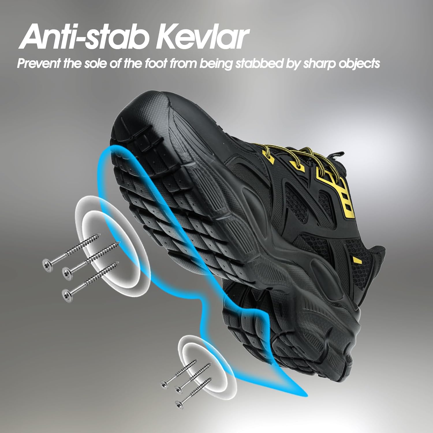 Thumbnail 3 de Gugifcto Scarpe antinfortunistiche donna con punta in acciaio e suola antiscivolo (EU 36-42)