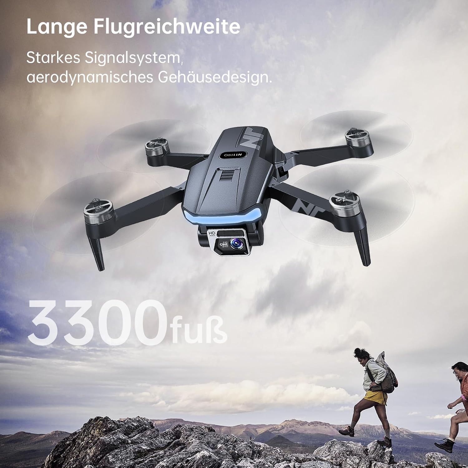 Detalle 2 de NAFYRE N11 PRO GPS-Drohne mit Kamera 4K UHD – 90 Min Flugzeit, 1.014 m Reichweite