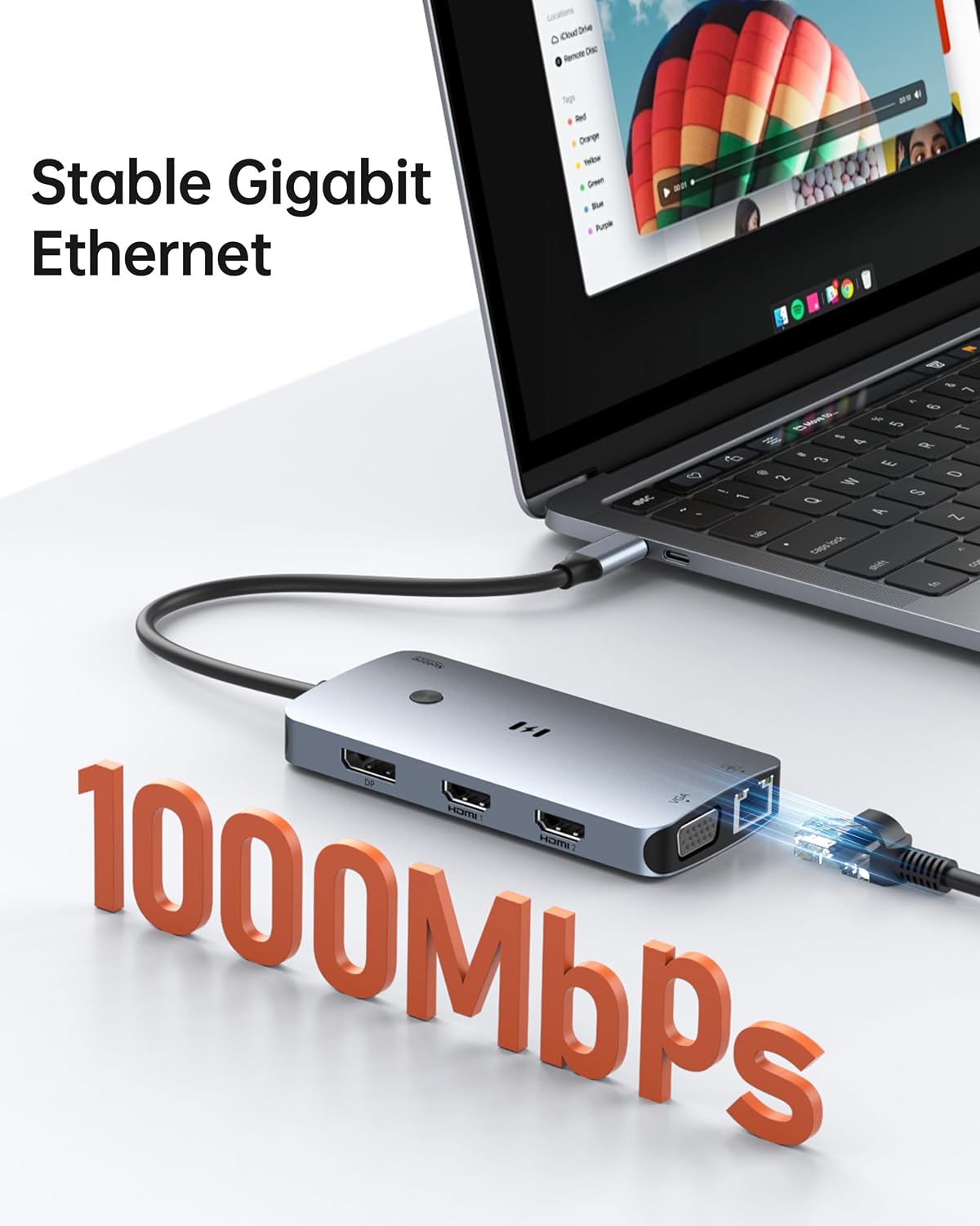 Detalle 1 de Selore&S-Global SEUC0554 USB-Cドッキングステーション、HDMI×2・DisplayPort・VGA、最大100W PD対応