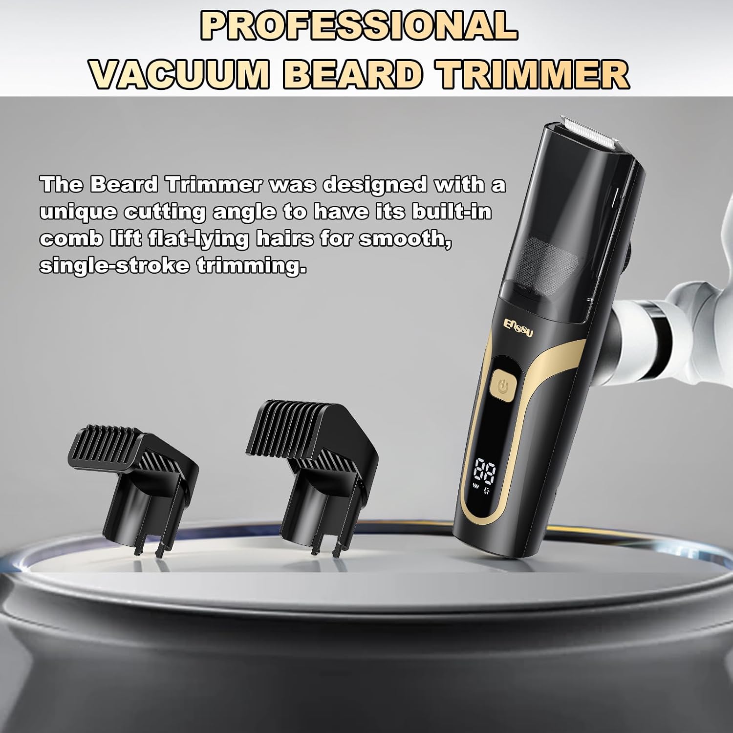 Thumbnail 6 de Vacuum Beard Trimmer for Men with USB‑C charging and LCD display