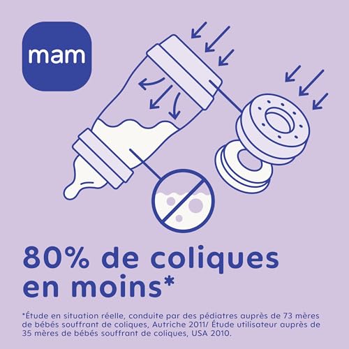 Thumbnail 2 de MAM Easy Start Anti-Colique Lot de 2 Biberons 260 ml (2+ mois) Lilas + Sable