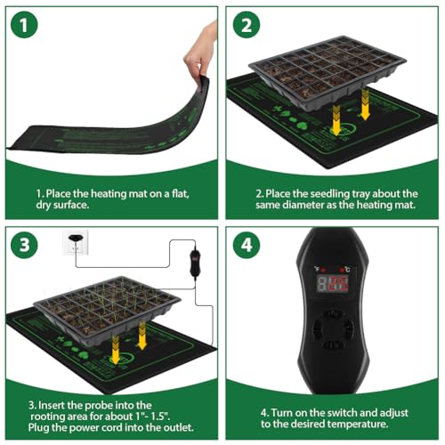 Thumbnail 6 de AOOWU Seedling Heat Mat with Thermostat Combo Kit (52.5 x 25cm)