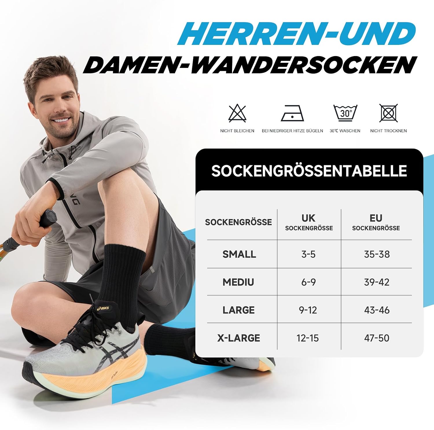 Thumbnail 6 de TANSTC Sneaker Socken 6 Paar – atmungsaktive Baumwoll-Laufsocken mit verstärkter Frotteesohle