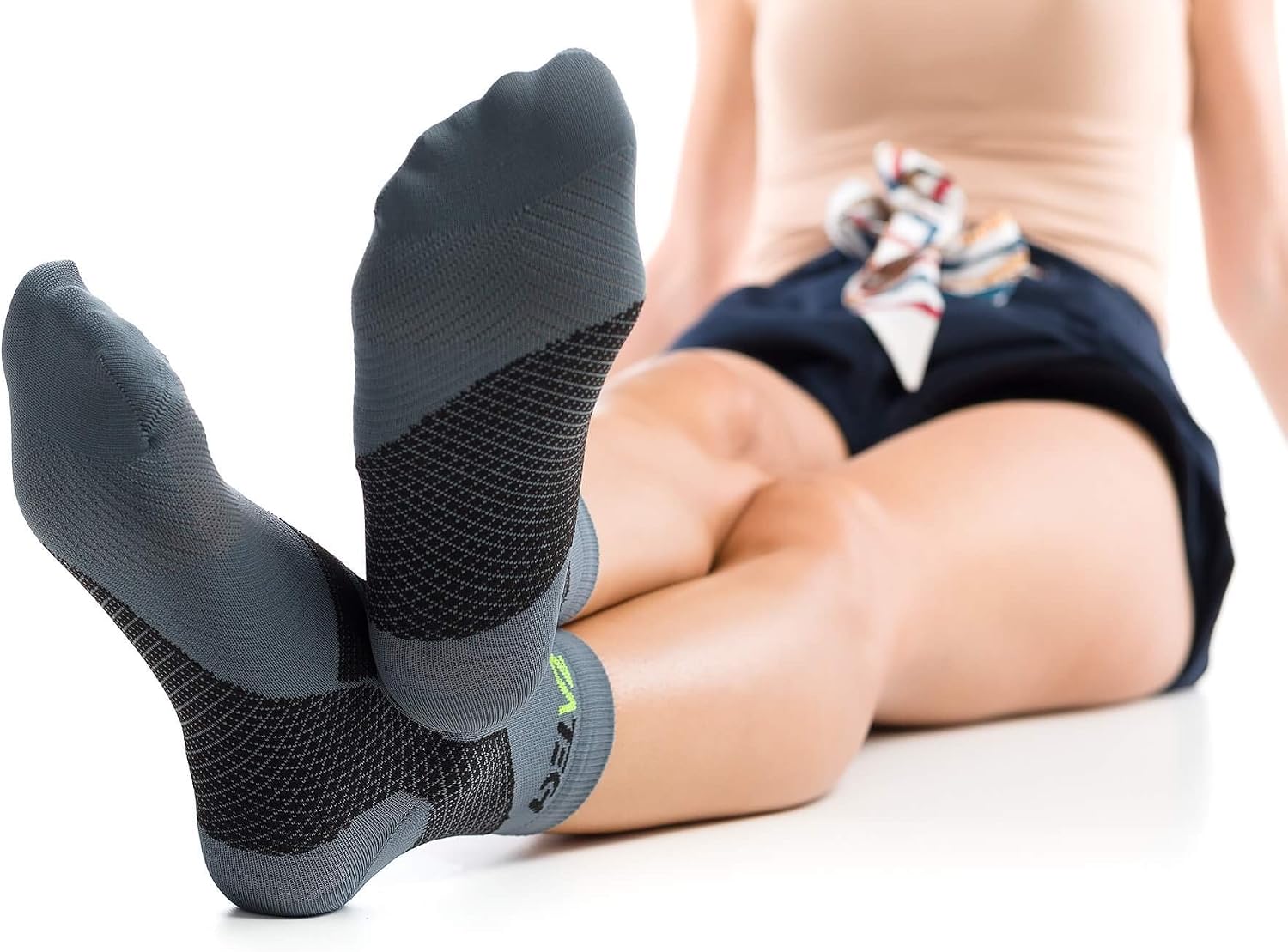 Detalle de ZaTech Chaussettes de compression pour la fasciite plantaire — soutien ciblé talon, cheville et voûte