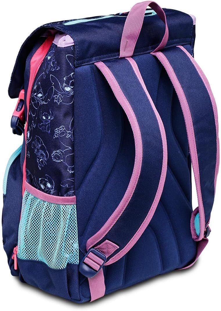 Detalle de Seven Schulranzen für Grundschule – erweiterbarer Rucksack (ab 1. Klasse) mit Lilo-&-Stitch-Design