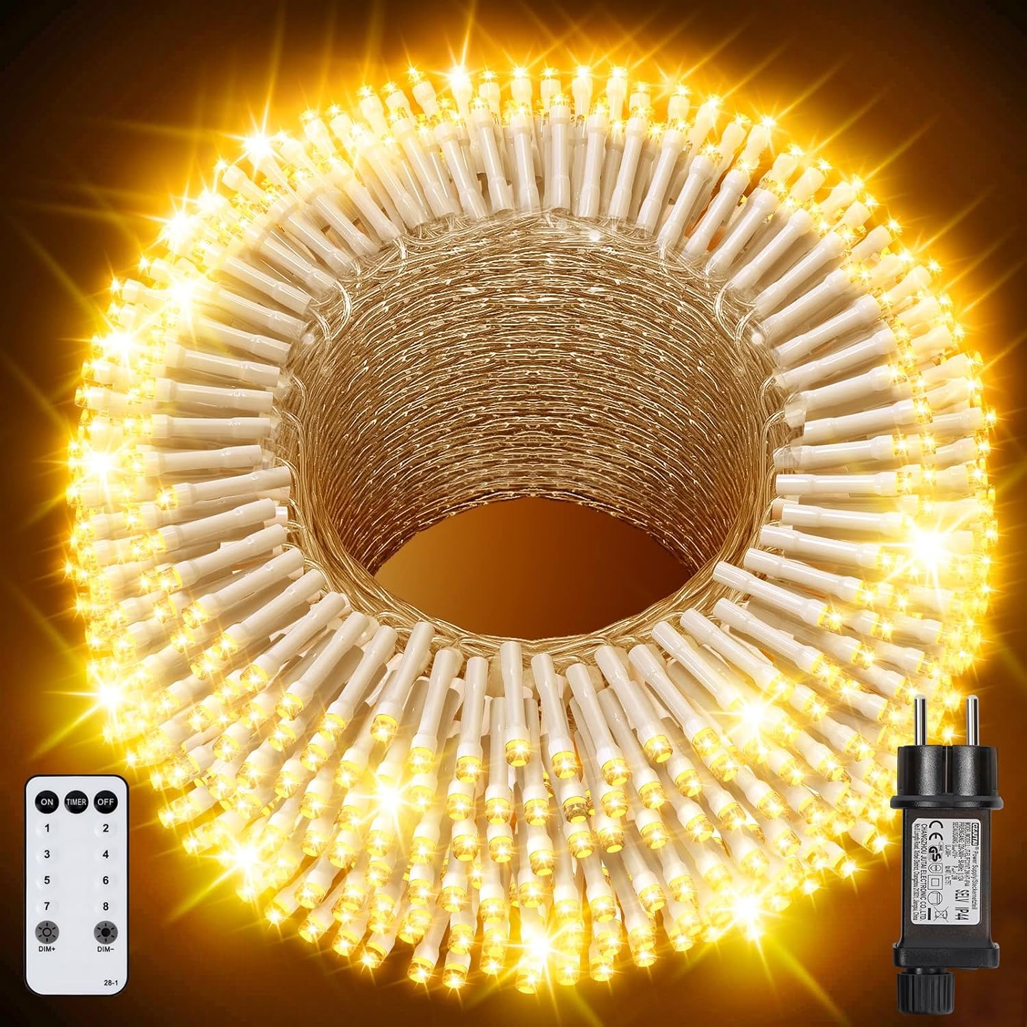Detalle de YAGOPAL Luci Natale Esterno 100M 800 LED – Catena luminosa impermeabile per esterni